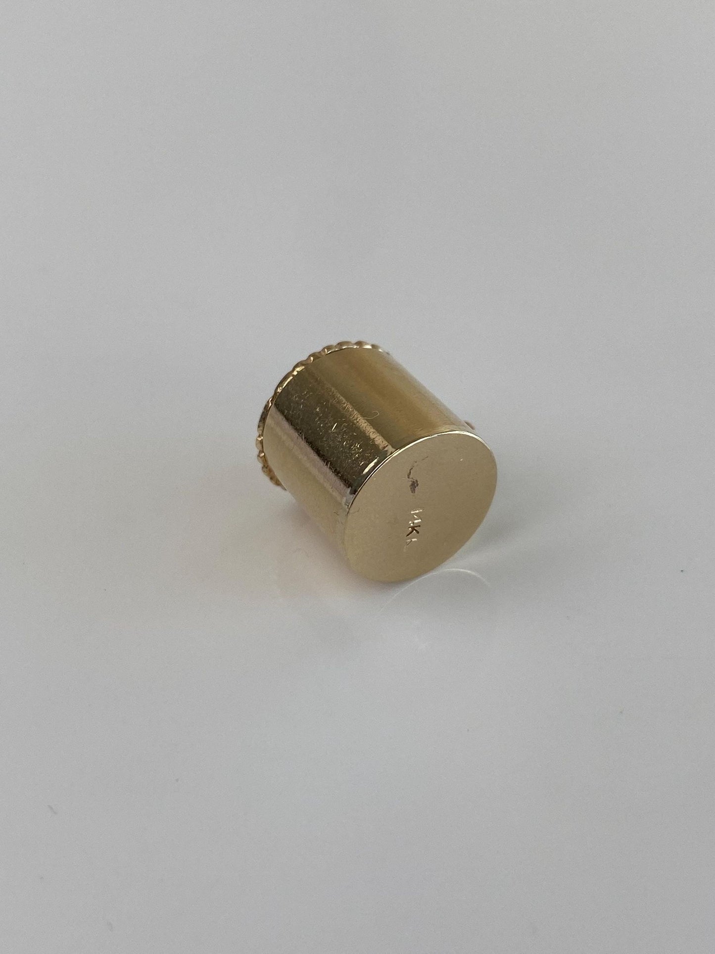 Vintage Solid 14k Yellow Gold For Emergency Only Capsule Box Charm