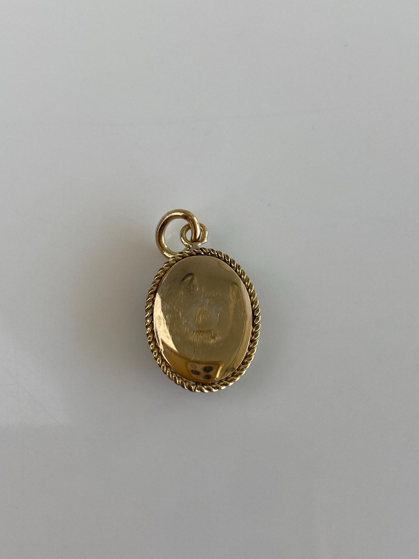 Vintage Solid 10k Yellow Gold Sunstone Mosaic Floral Cufflink Charm
