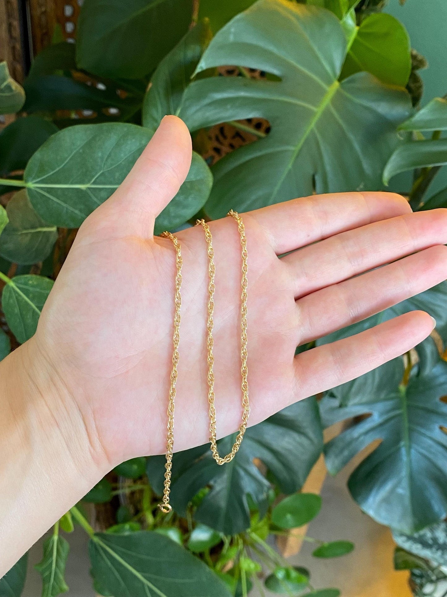 Vintage Solid 14k Yellow Gold Chain Necklace - 20 inches