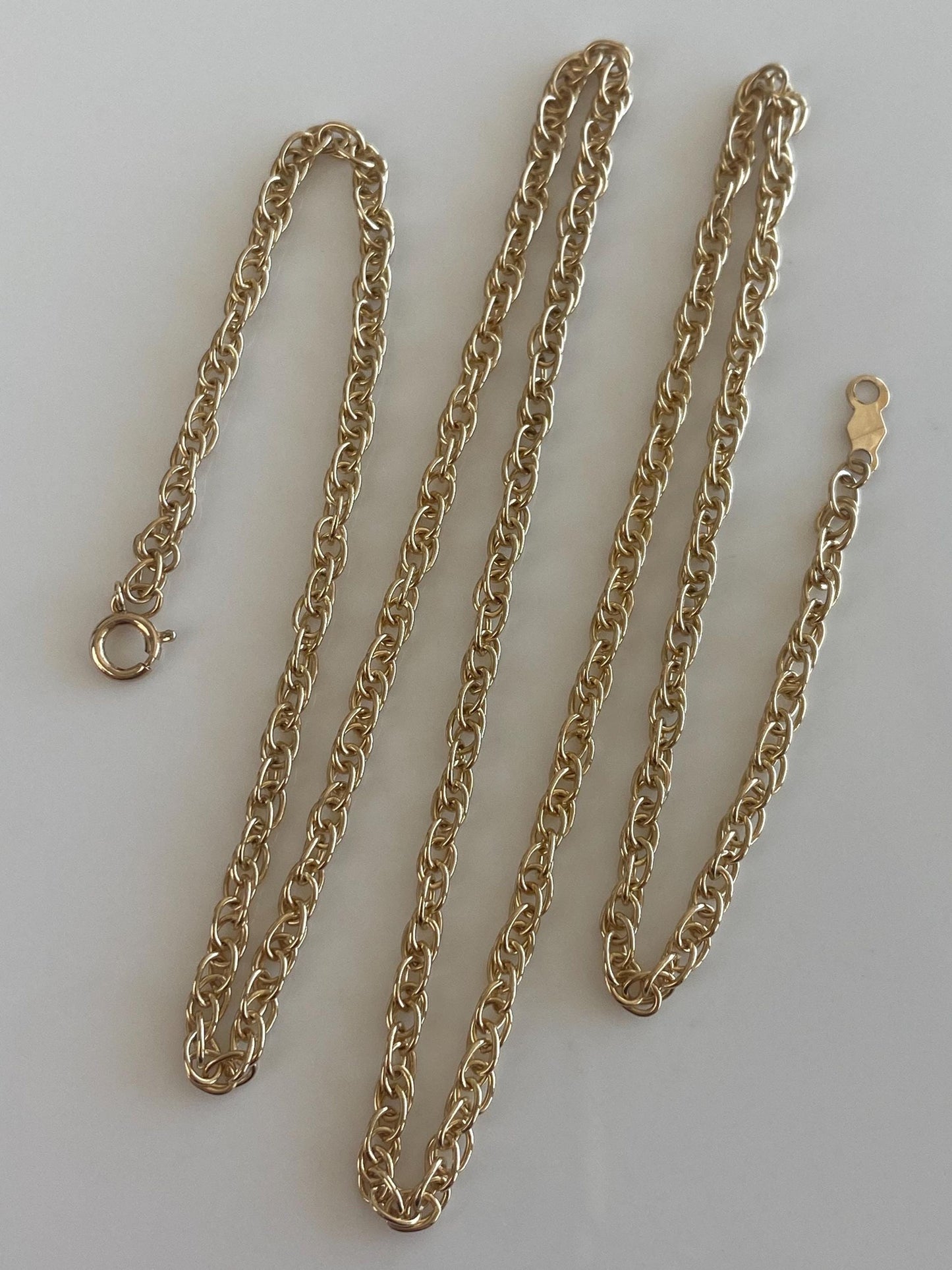 Vintage Solid 14k Yellow Gold Chain Necklace - 20 inches