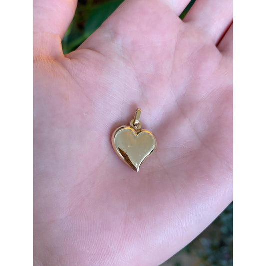 Vintage 14k Yellow Gold Puffy Heart Charm
