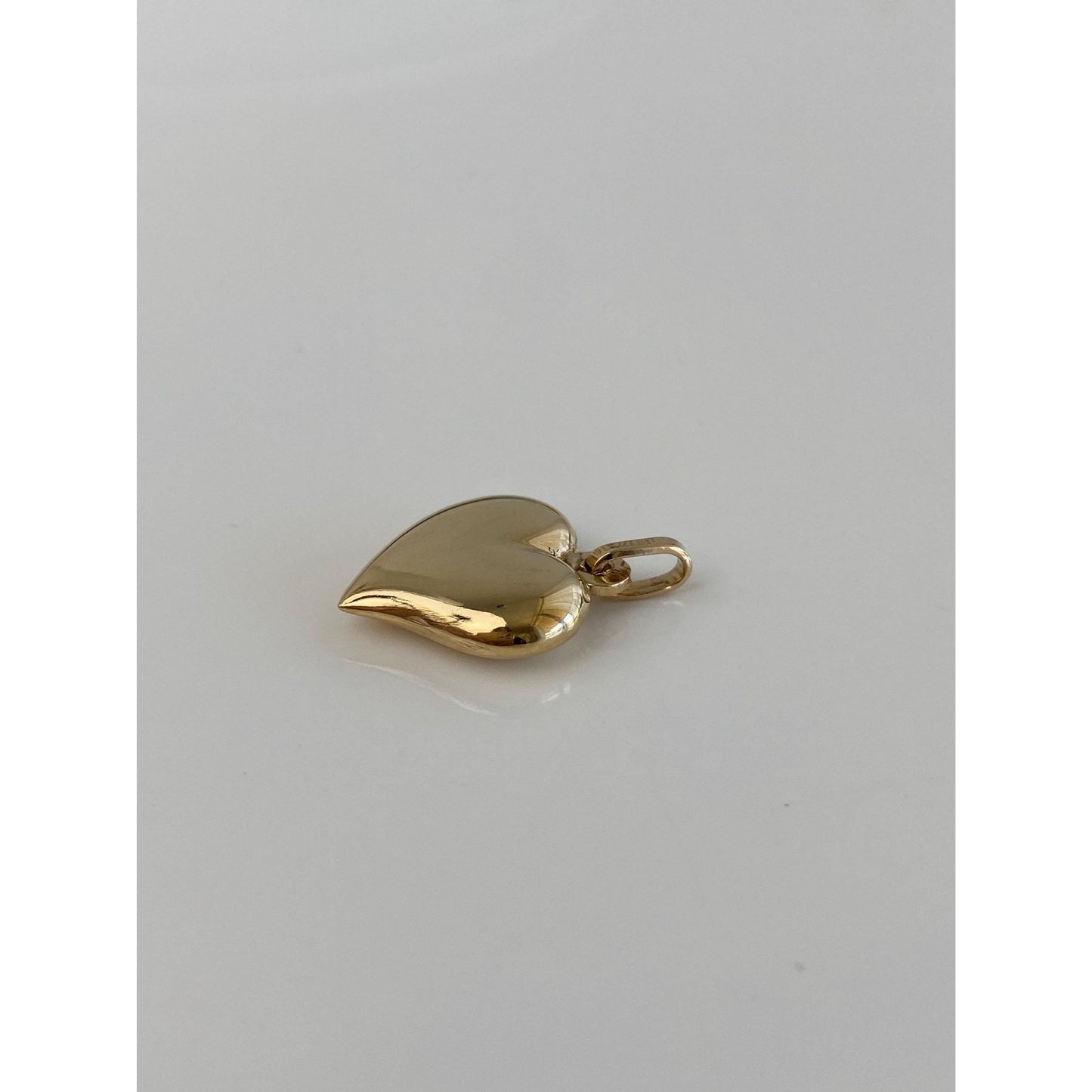 Vintage 14k Yellow Gold Puffy Heart Charm