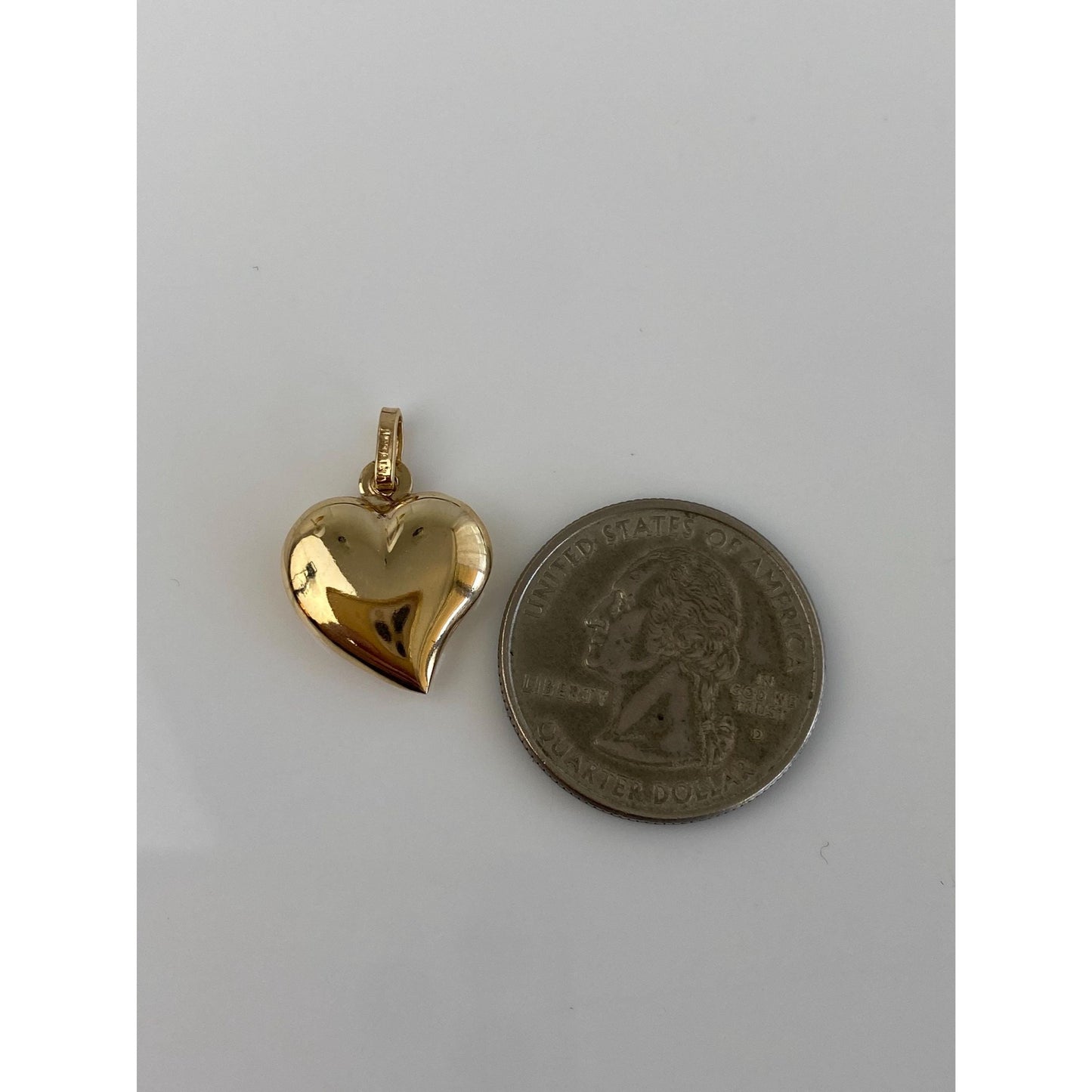 Vintage 14k Yellow Gold Puffy Heart Charm