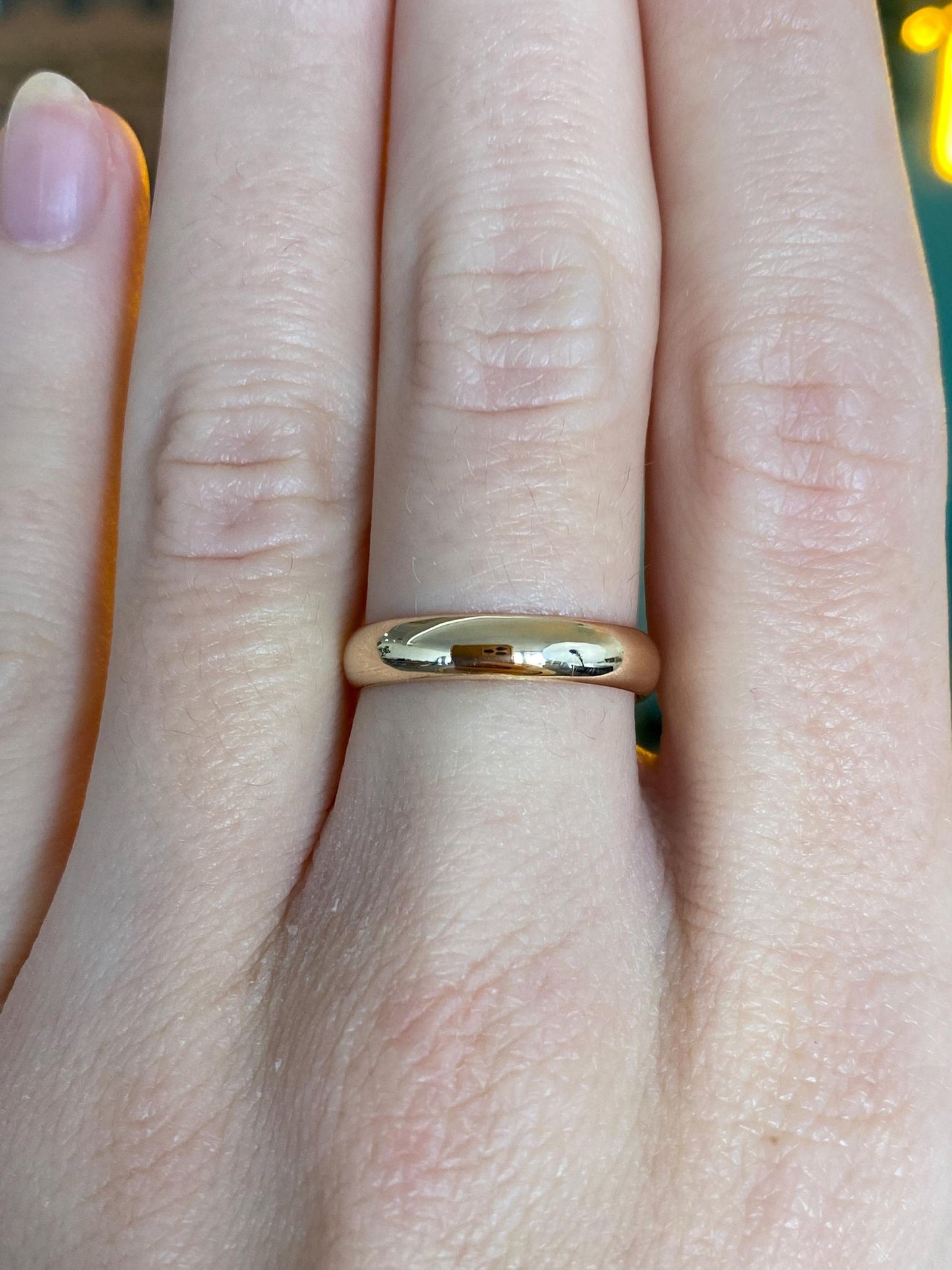 Vintage Solid 14k Yellow Gold Ring Band - Size 6.75