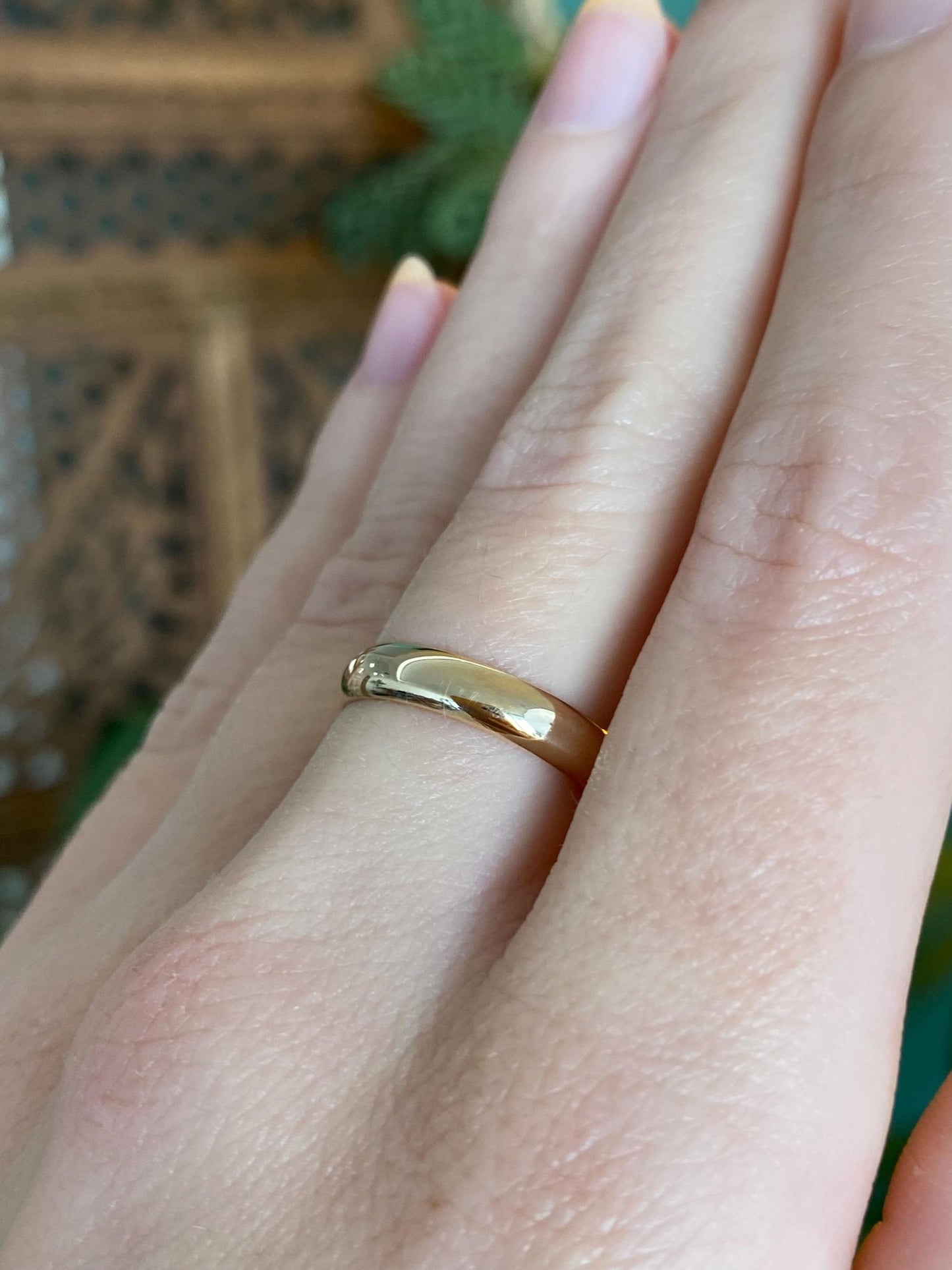 Vintage Solid 14k Yellow Gold Ring Band - Size 6.75