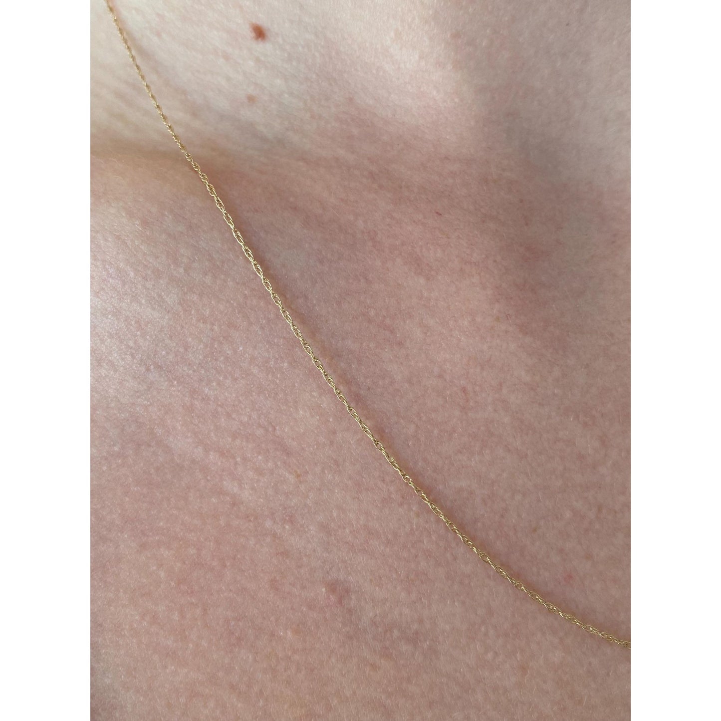 Vintage Solid 14k Yellow Gold Dainty Chain Necklace - 19.5 inches