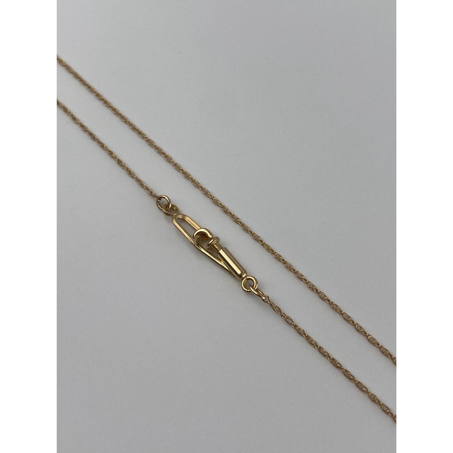 Vintage Solid 14k Yellow Gold Dainty Chain Necklace - 19.5 inches