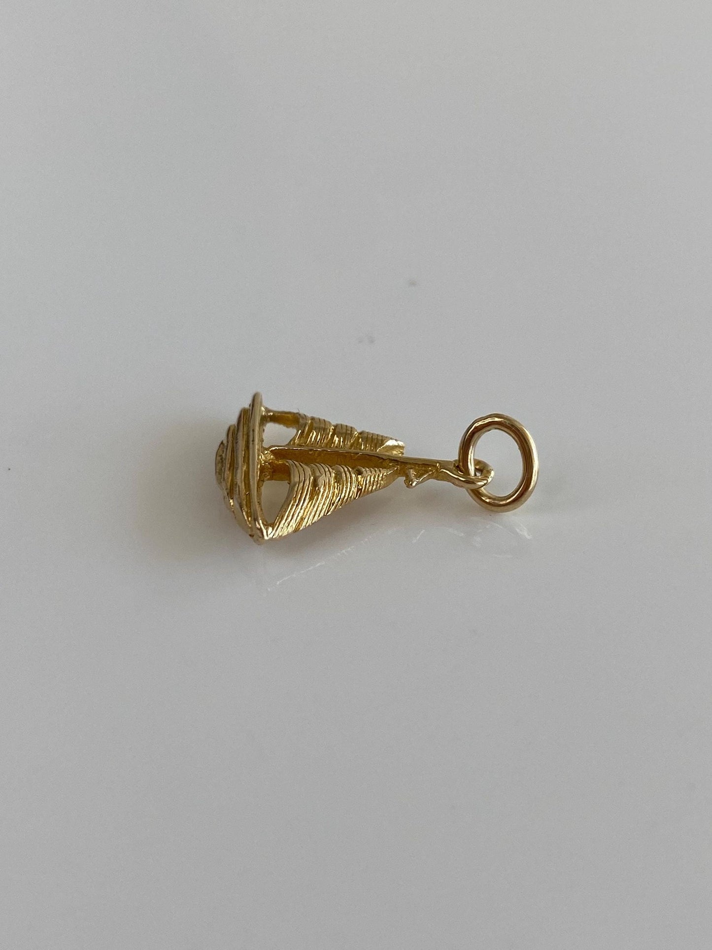 Solid 10k Yellow Gold Sailboat Charm