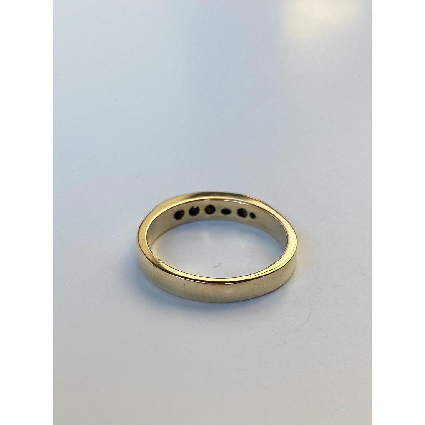 Vintage Solid 10k Yellow Gold Diamond Ring Band - Size 6