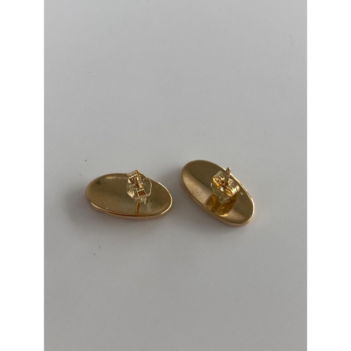 Vintage Solid 14k Yellow Gold Nugget Style Stud Earrings