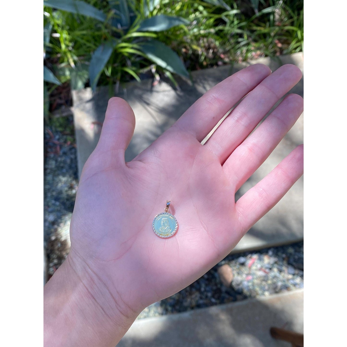 Vintage Solid 14k Yellow Gold Columbus Discovery Coin Charm