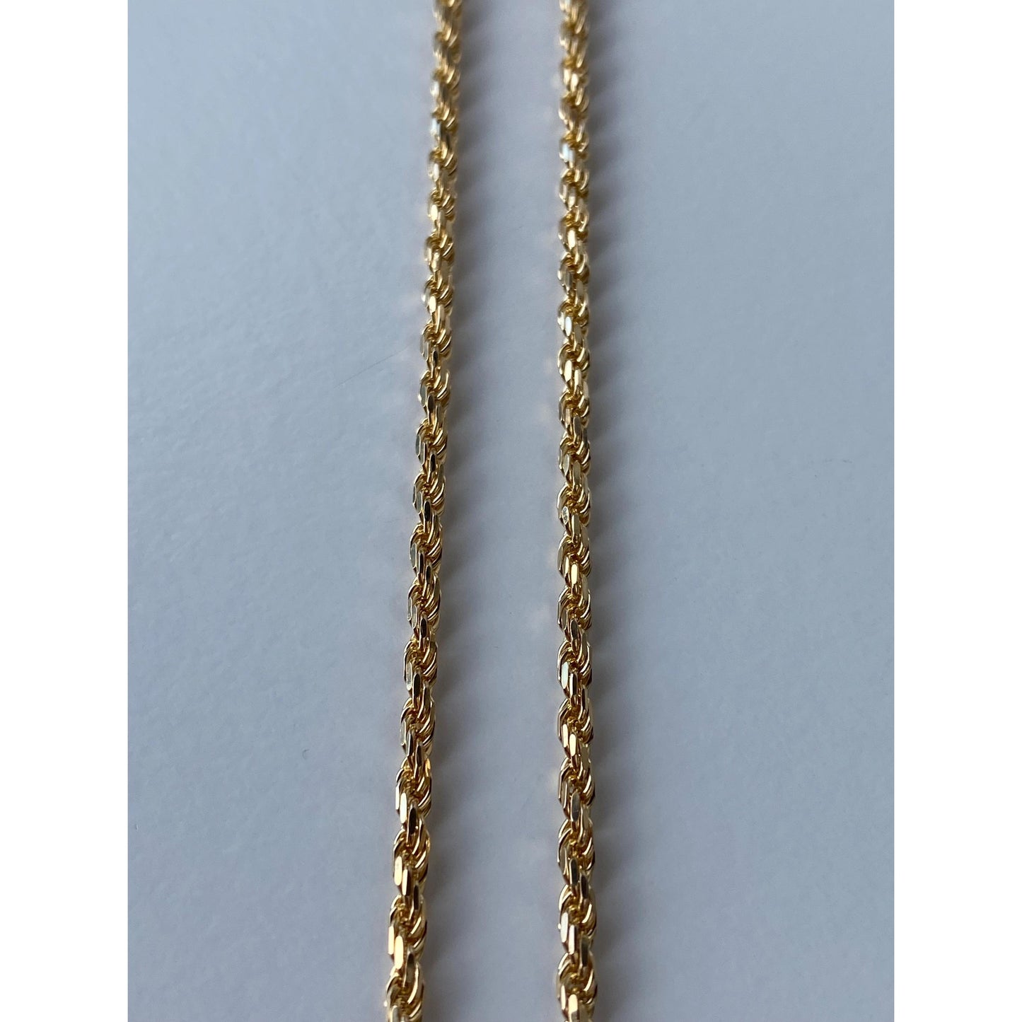 Vintage Solid 14k Yellow Gold Rope Chain Necklace - 20 inches