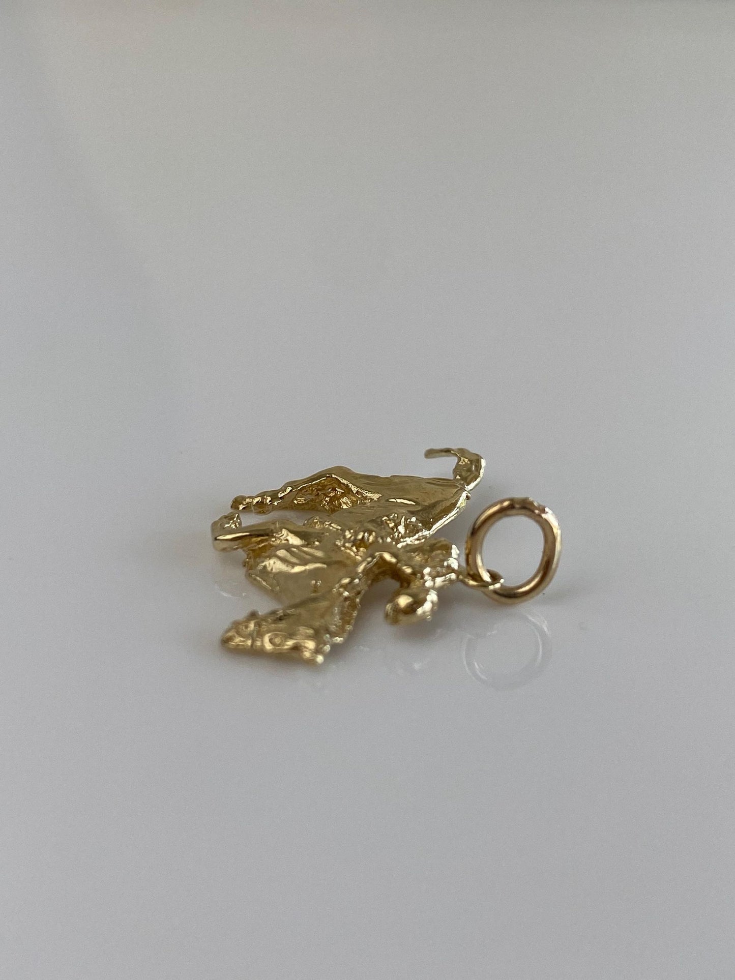 Vintage Solid 14k Yellow Gold Jockey Horse Racing Charm