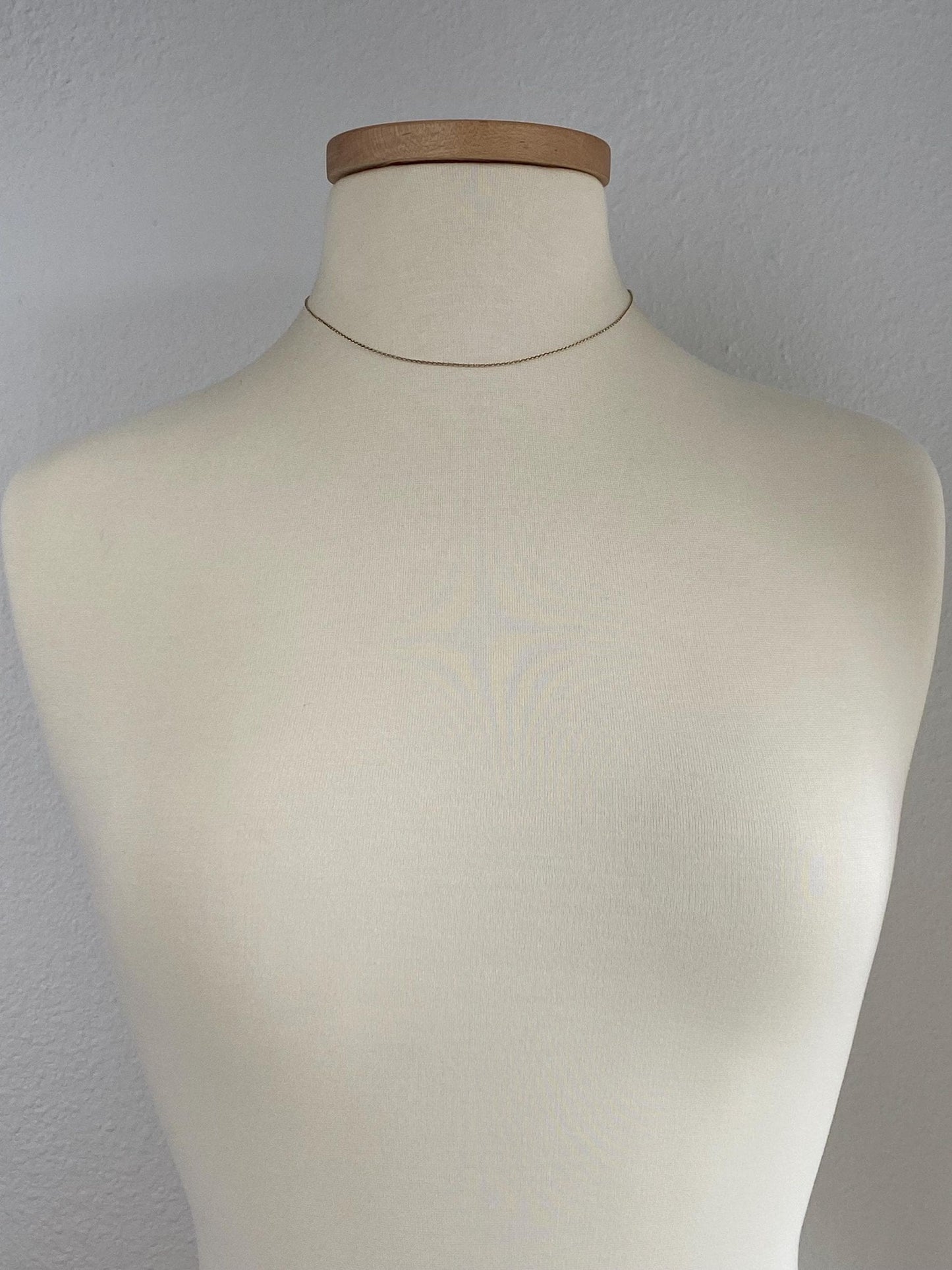 Vintage Solid 14k Yellow Gold Tight Rolo Chain Necklace - 16 inches
