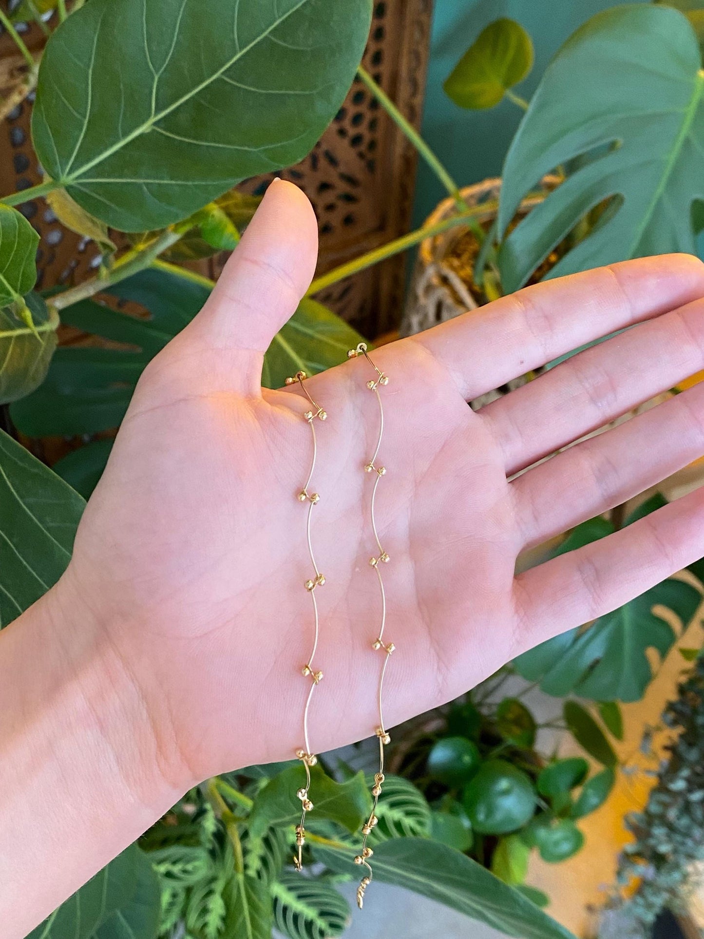 Vintage Solid 14k Yellow Gold Fancy Link Ball Chain Necklace - 17.75 inches