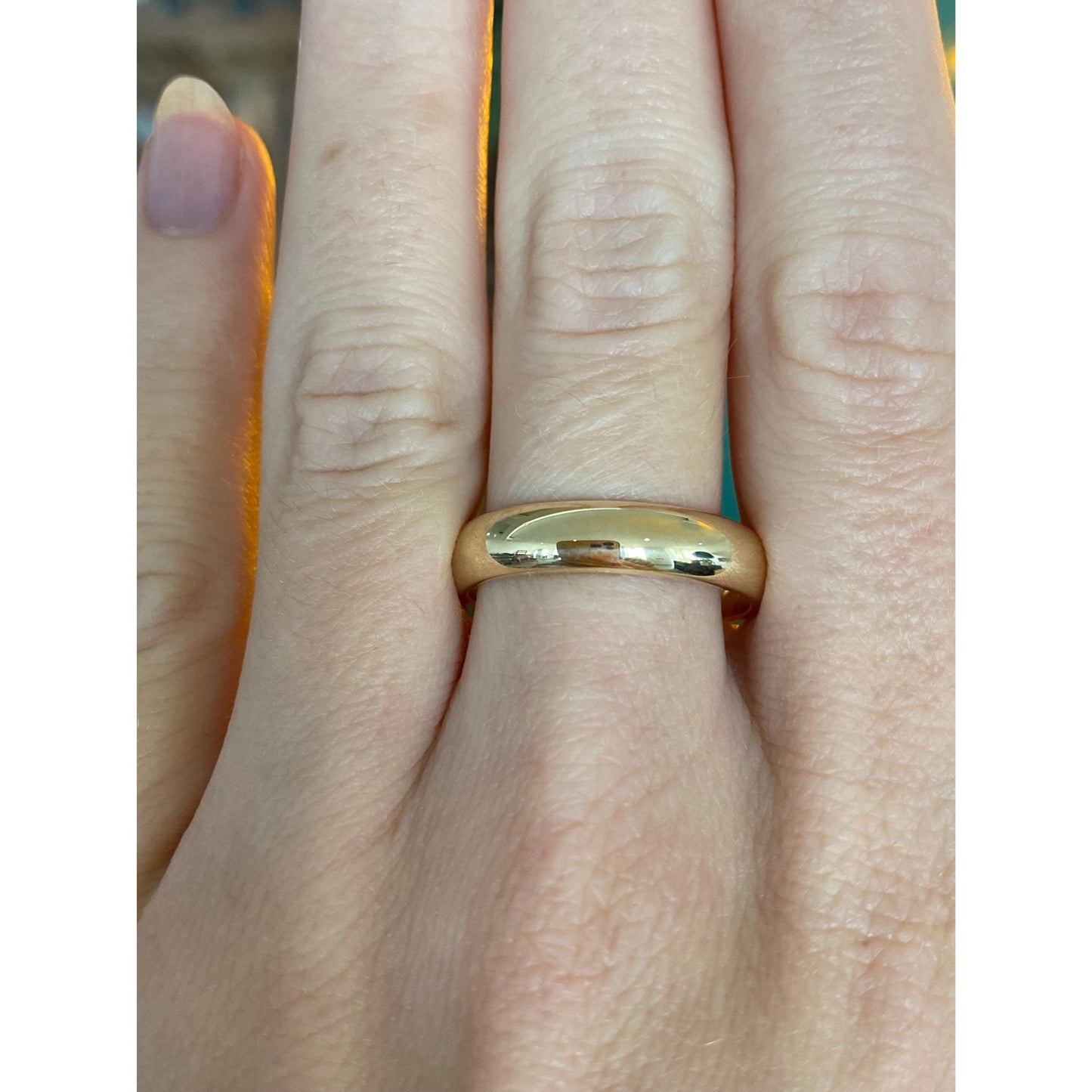 Vintage Solid 14k Yellow Gold Ring Band - Size 9.75