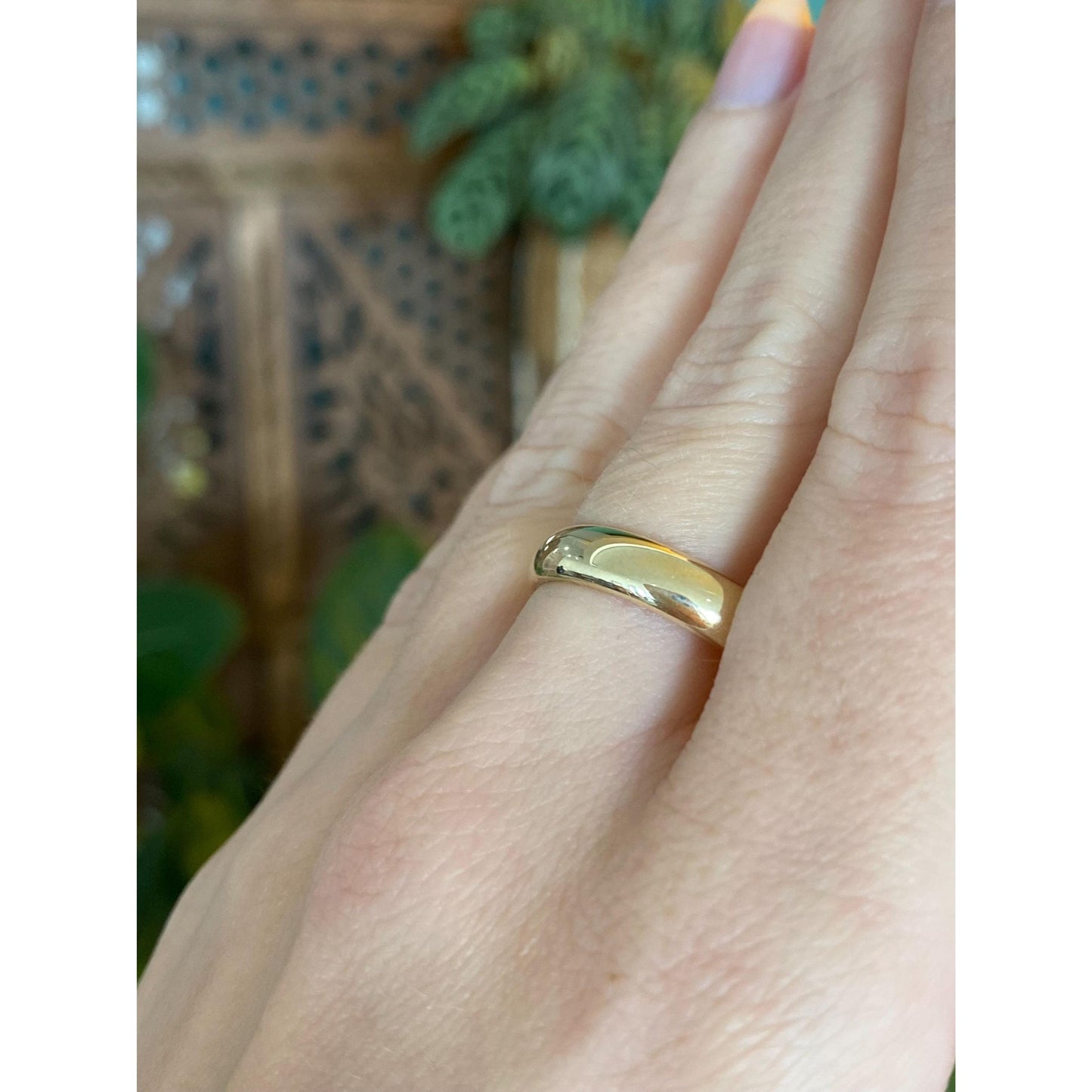 Vintage Solid 14k Yellow Gold Ring Band - Size 9.75