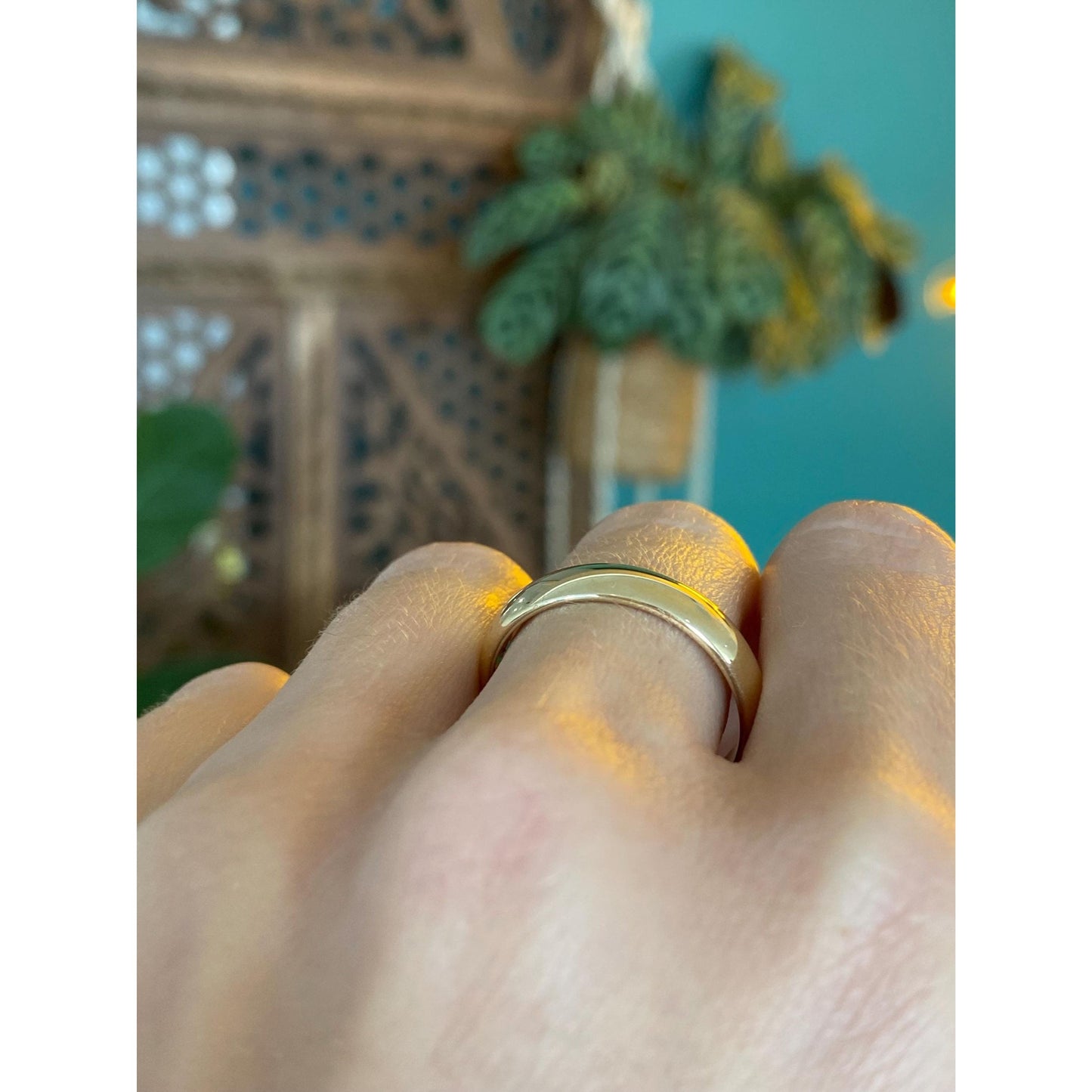 Vintage Solid 14k Yellow Gold Ring Band - Size 9.75