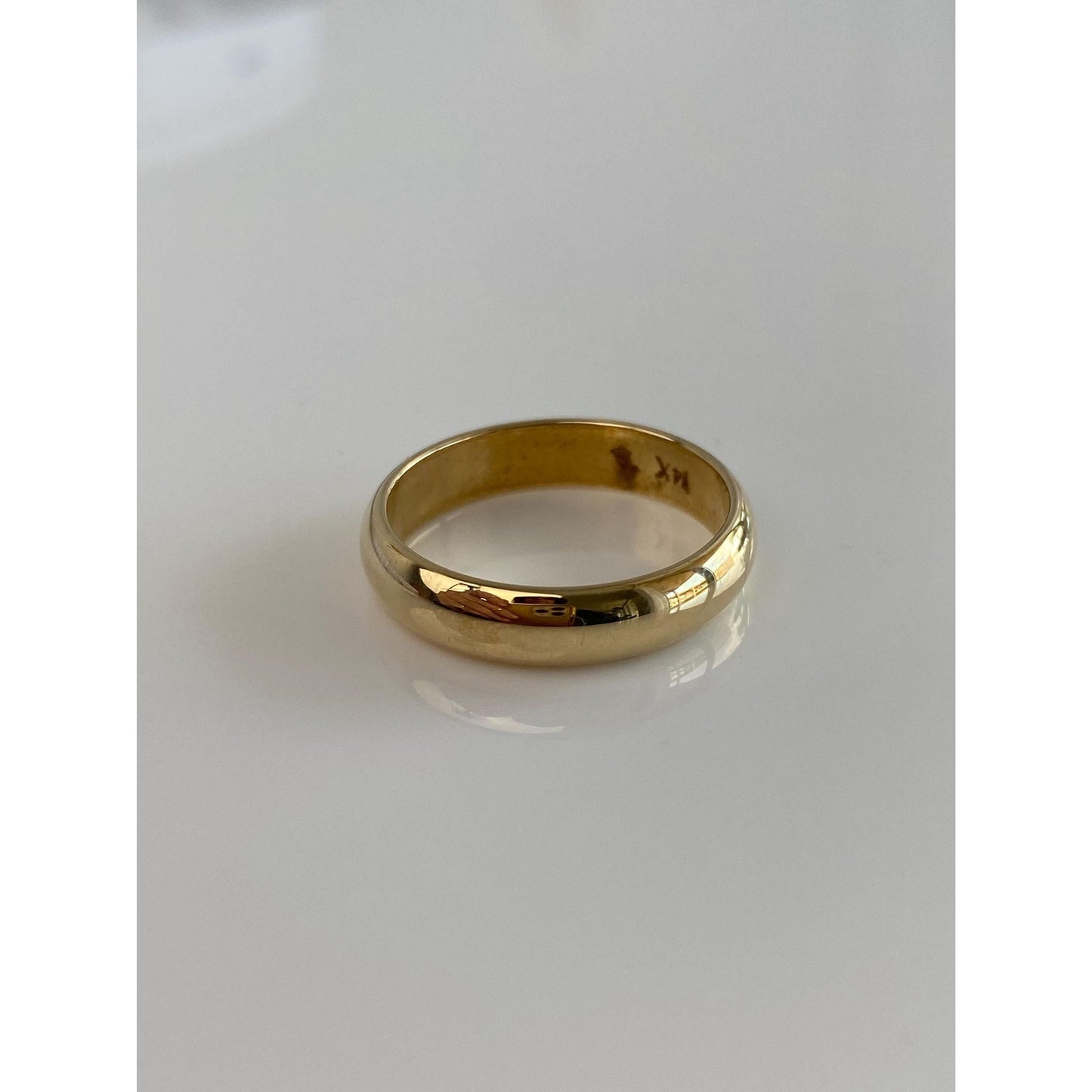Vintage Solid 14k Yellow Gold Ring Band - Size 9.75