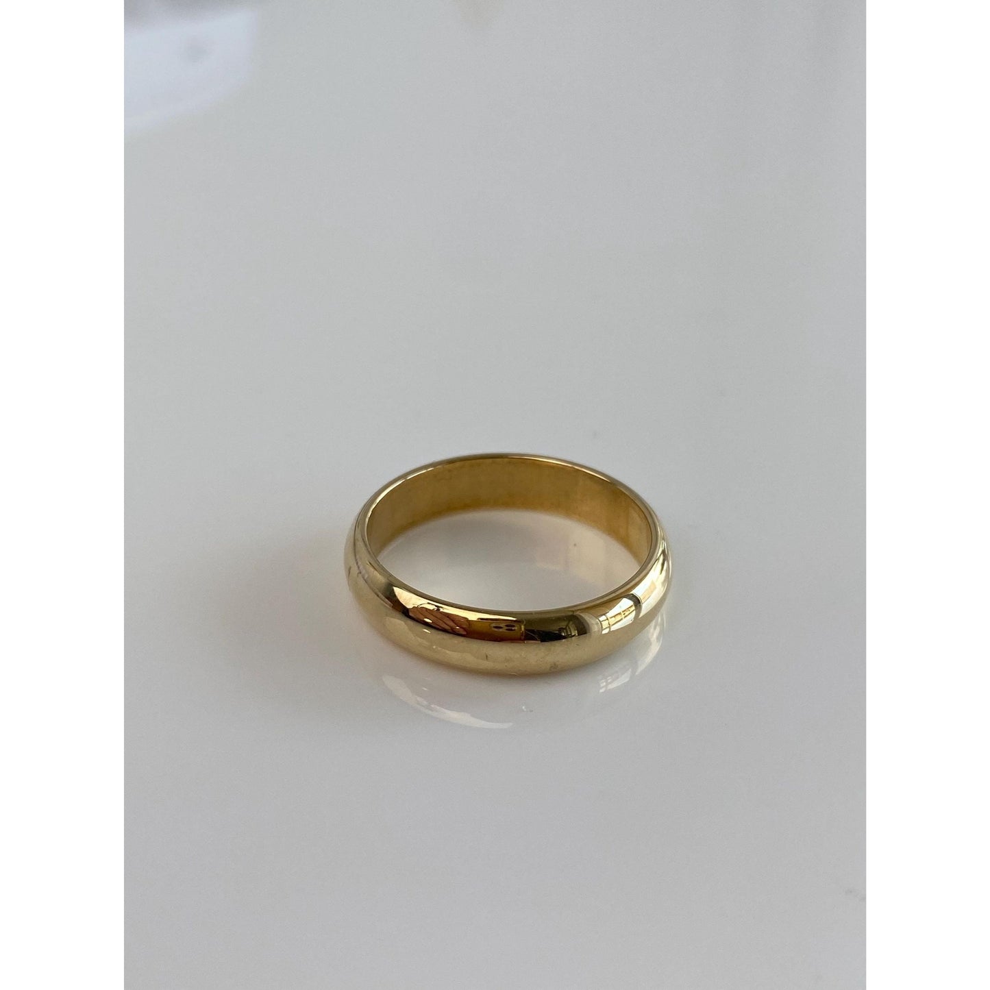 Vintage Solid 14k Yellow Gold Ring Band - Size 9.75