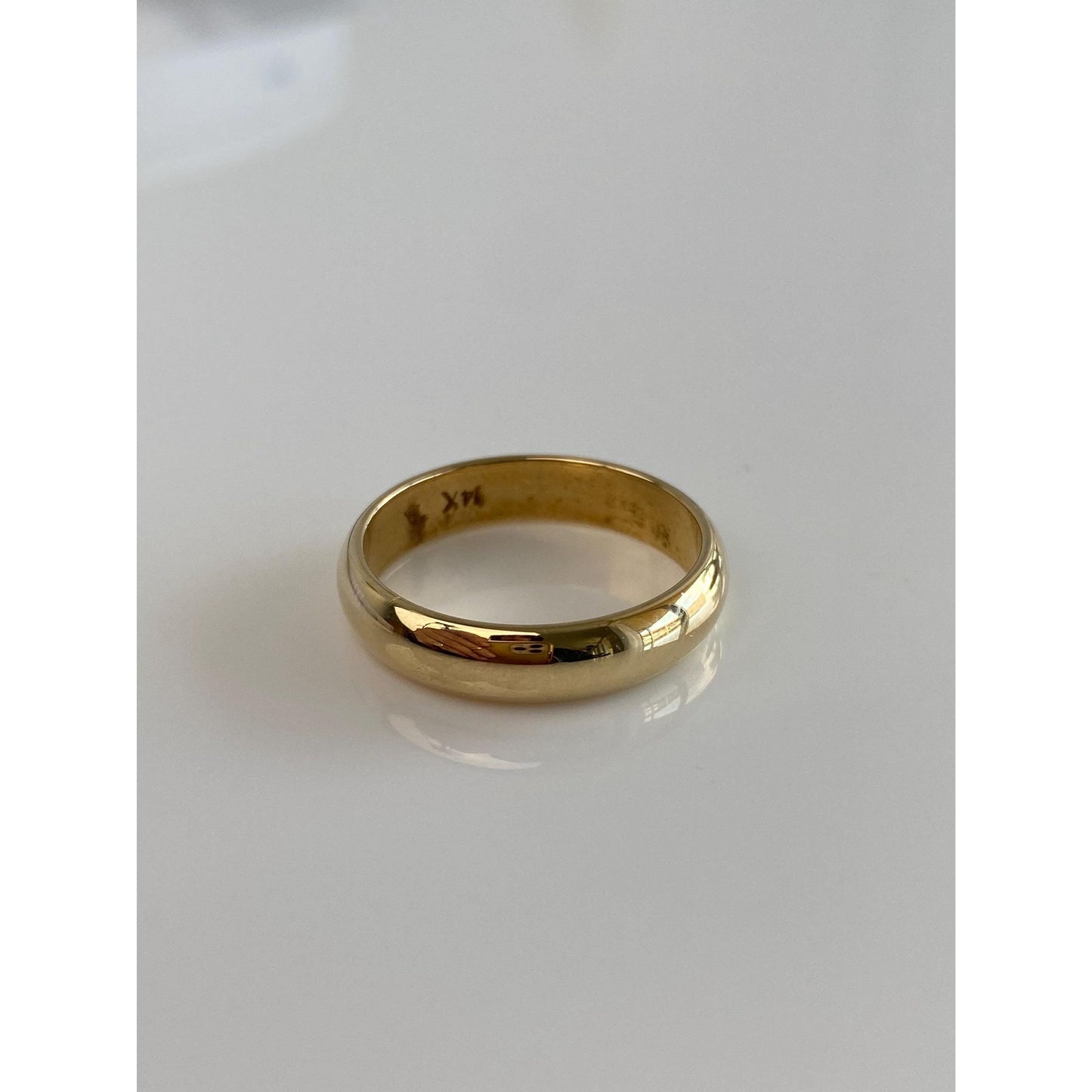 Vintage Solid 14k Yellow Gold Ring Band - Size 9.75