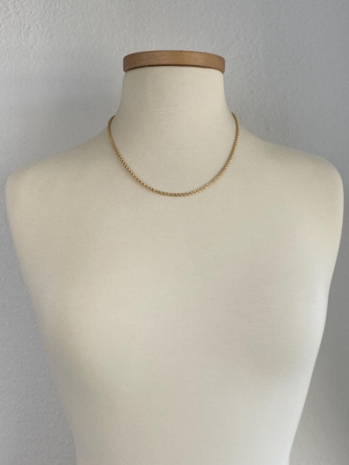 Vintage 10k Yellow Gold Rope Chain Necklace - 20.25 inches