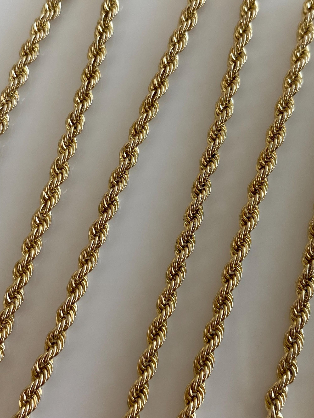 Vintage 10k Yellow Gold Rope Chain Necklace - 20.25 inches