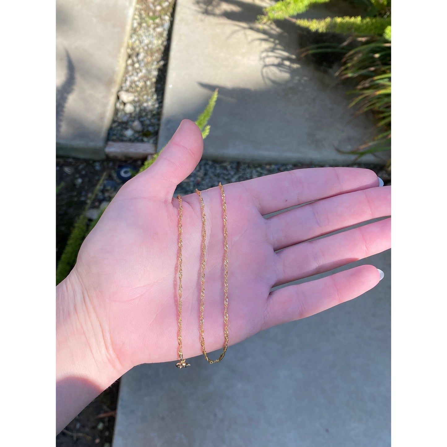 Vintage Solid 14k Yellow Gold Twist Chain Necklace - 20.75 inches