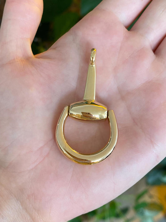 GUCCI 18k Yellow Gold Articulated Horse Horsebit Charm