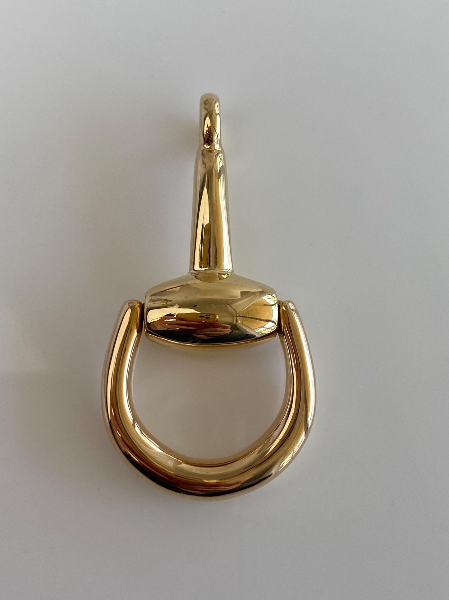 GUCCI 18k Yellow Gold Articulated Horse Horsebit Charm