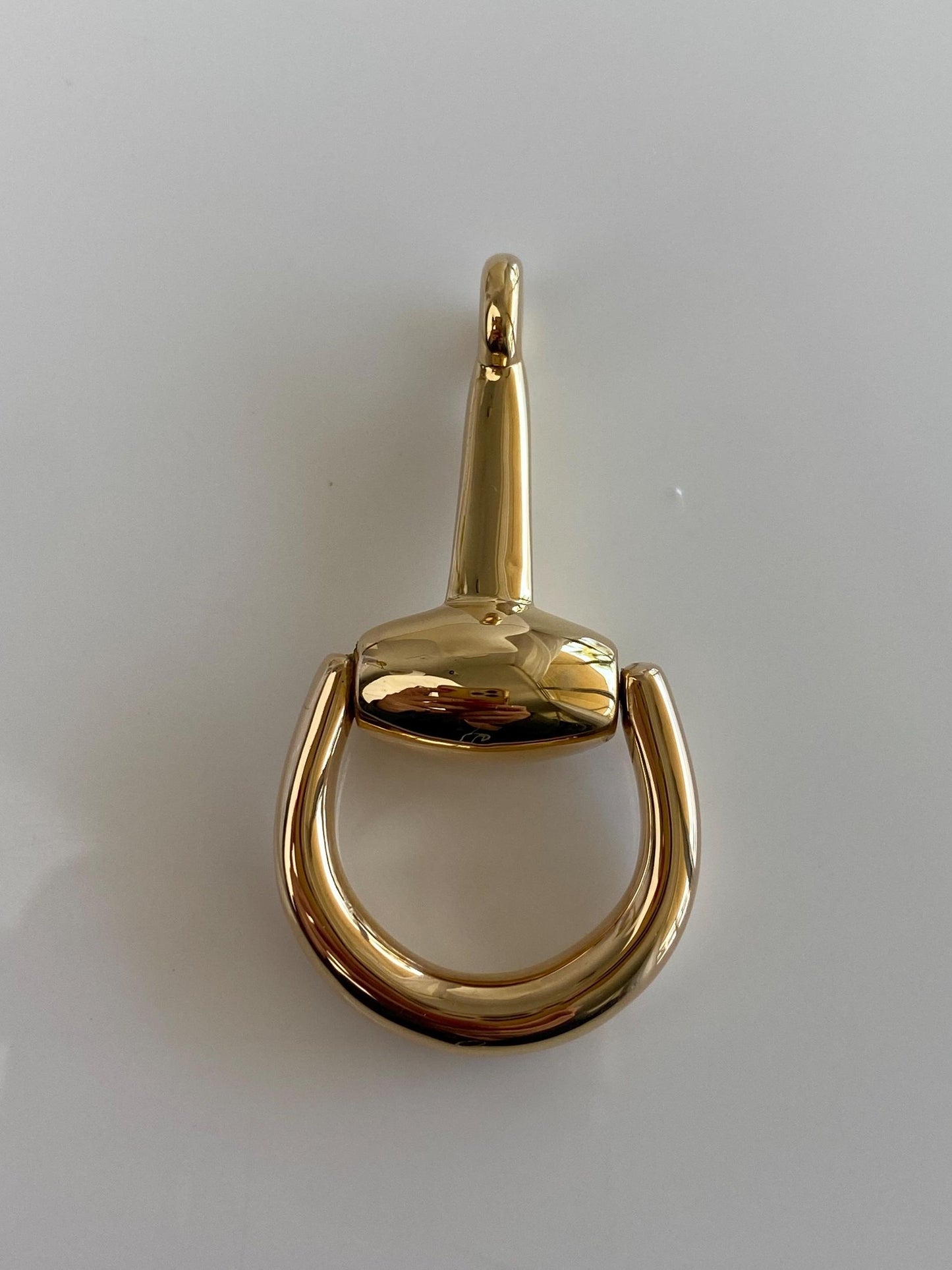 GUCCI 18k Yellow Gold Articulated Horse Horsebit Charm