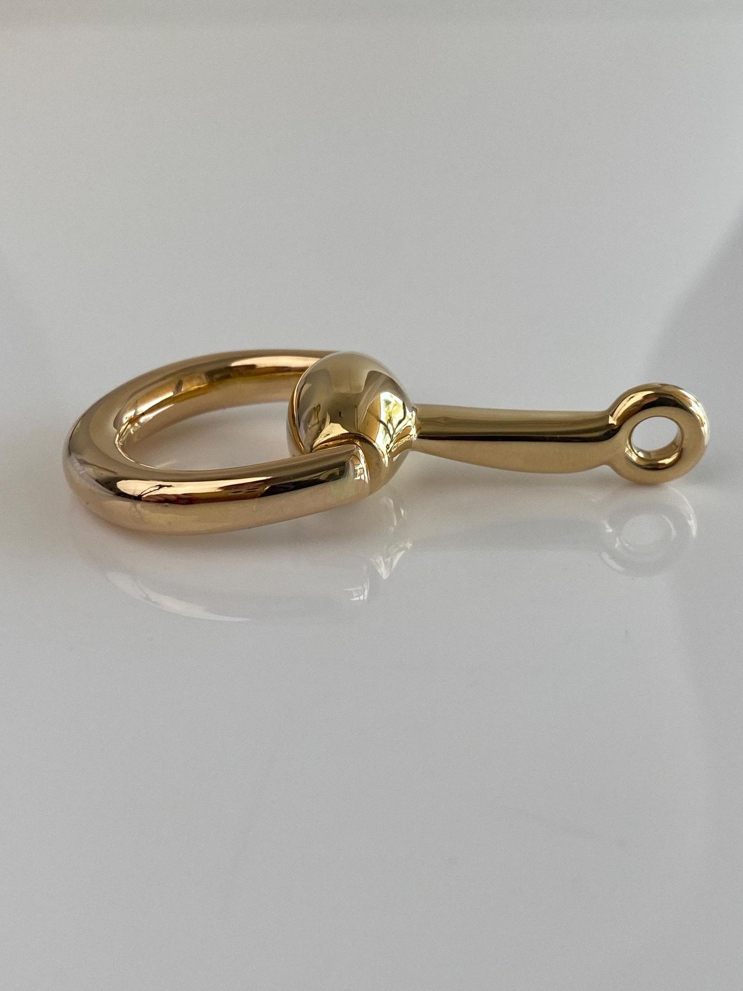 GUCCI 18k Yellow Gold Articulated Horse Horsebit Charm