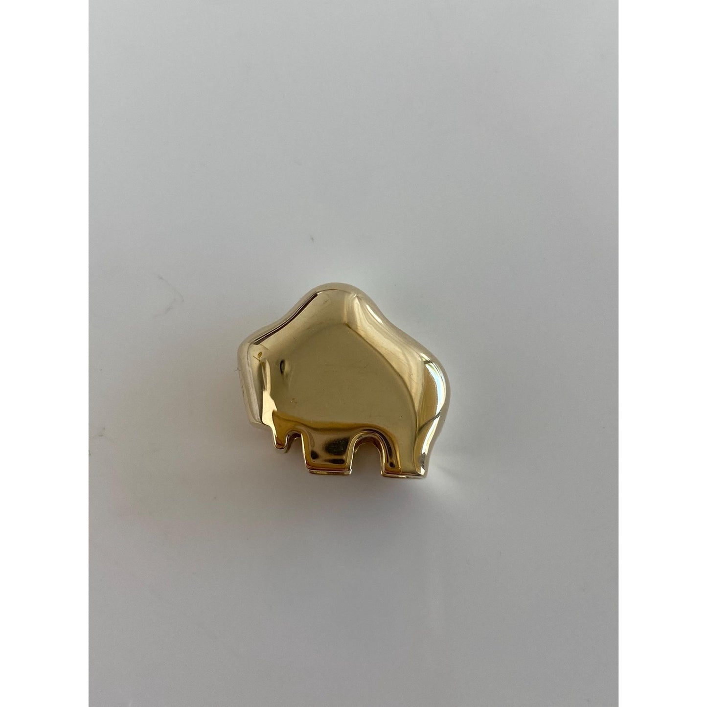 Vintage Solid 14k Yellow Gold Buffalo Slide Charm
