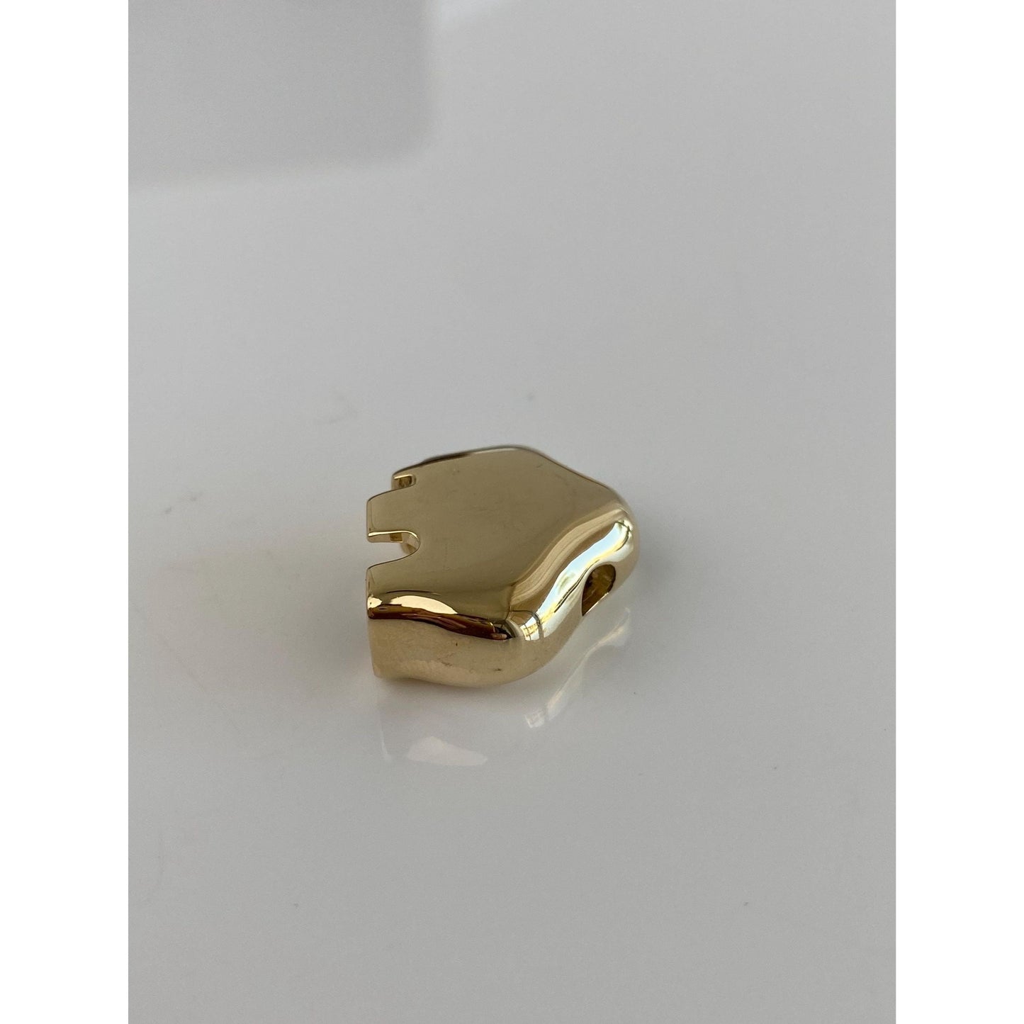 Vintage Solid 14k Yellow Gold Buffalo Slide Charm