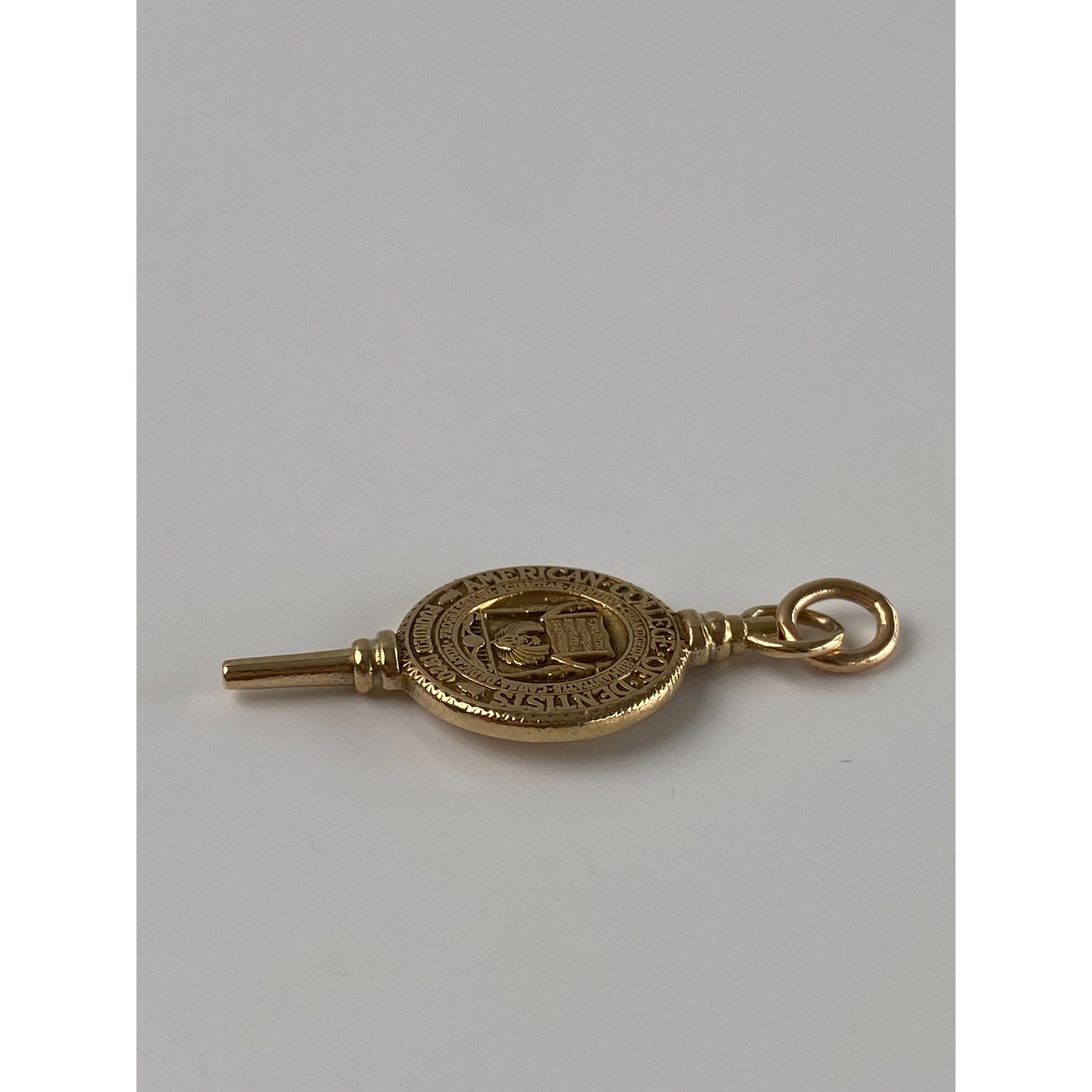 Vintage Solid 14k Yellow Gold American College of Dentists Key Charm