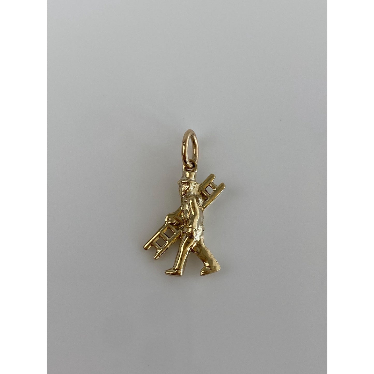 Vintage 8k Yellow Gold Top Hat Man with Ladder Charm