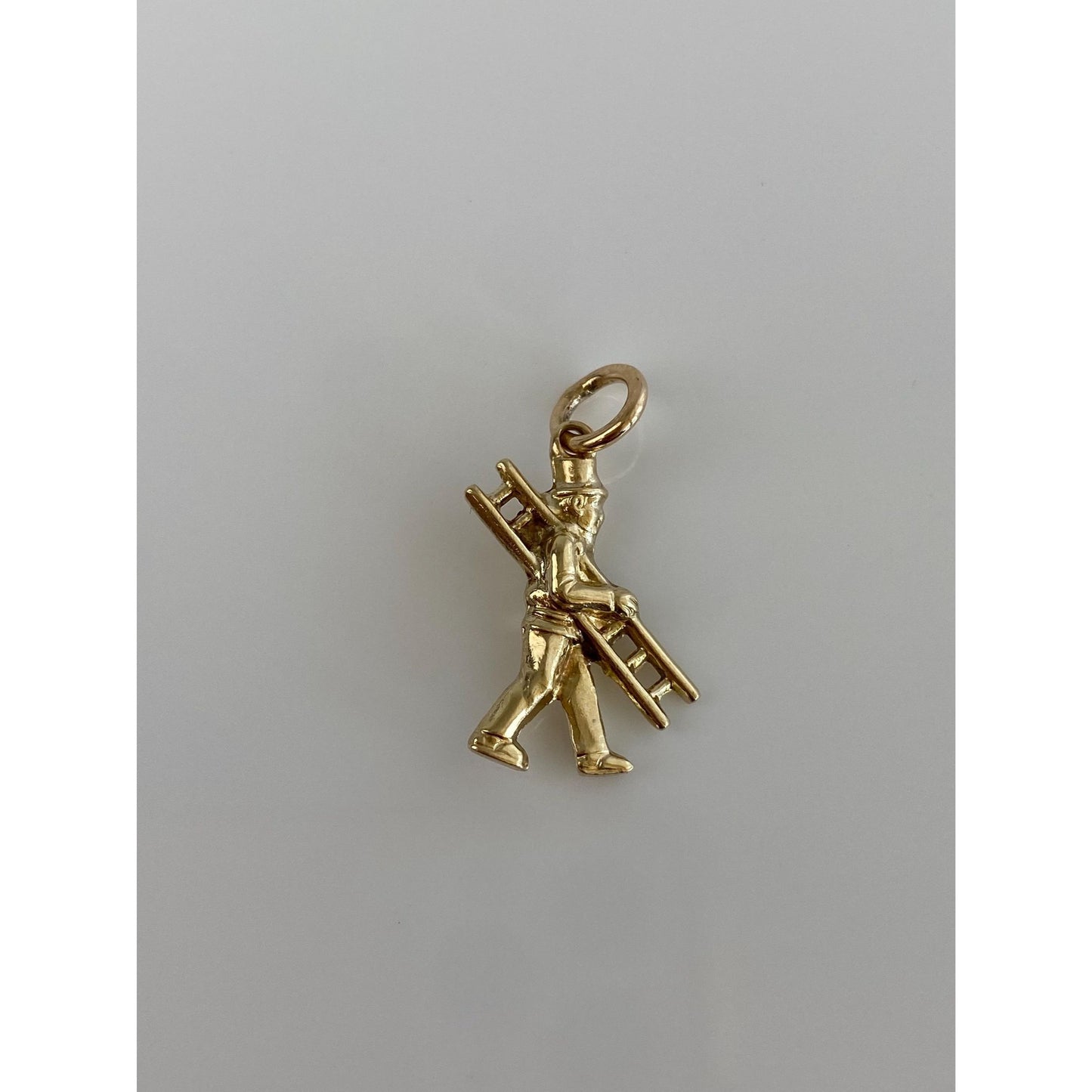 Vintage 8k Yellow Gold Top Hat Man with Ladder Charm