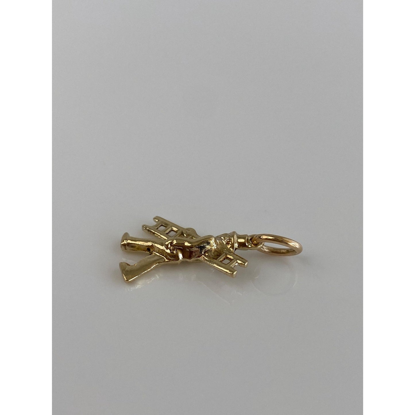 Vintage 8k Yellow Gold Top Hat Man with Ladder Charm