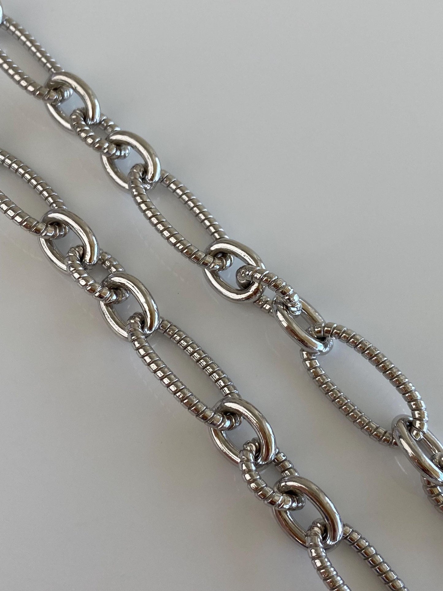Judith Ripka Solid Sterling Silver Fancy Textured Chain Necklace - 18 inches