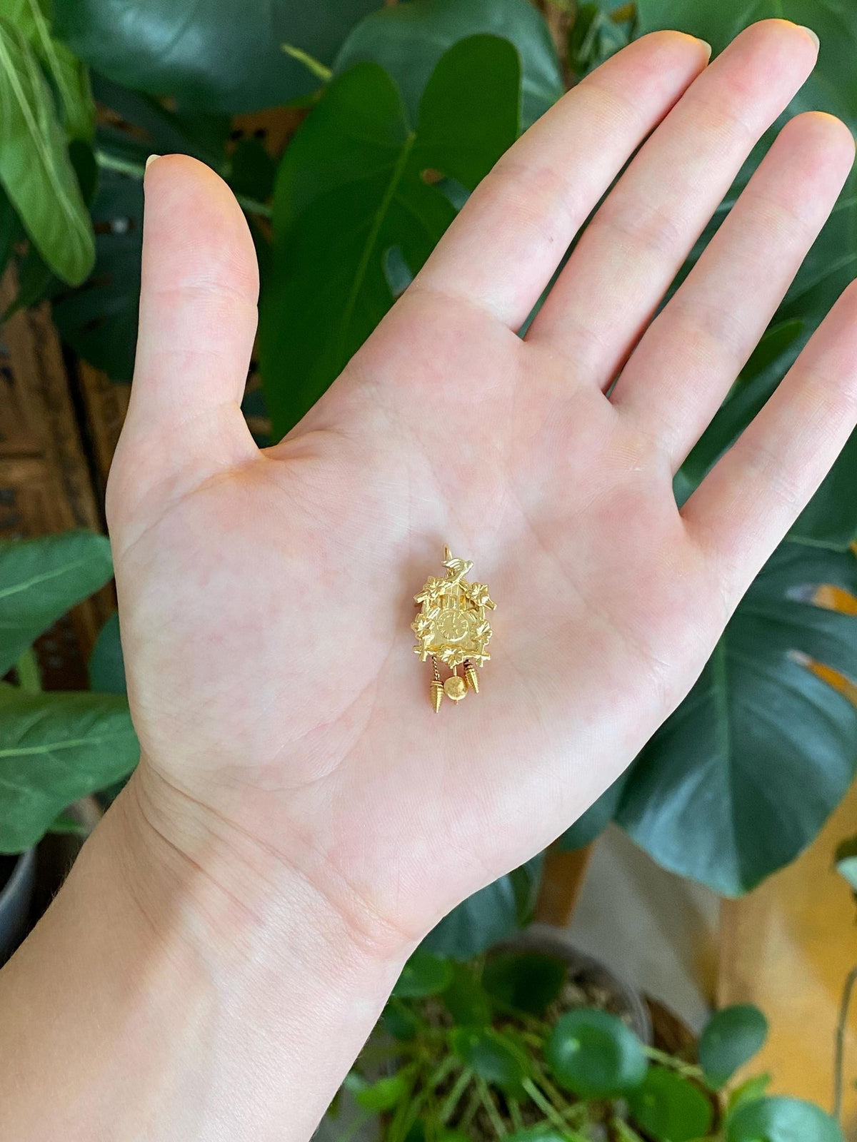 Vintage 14k Yellow Gold Cuckoo Clock Charm