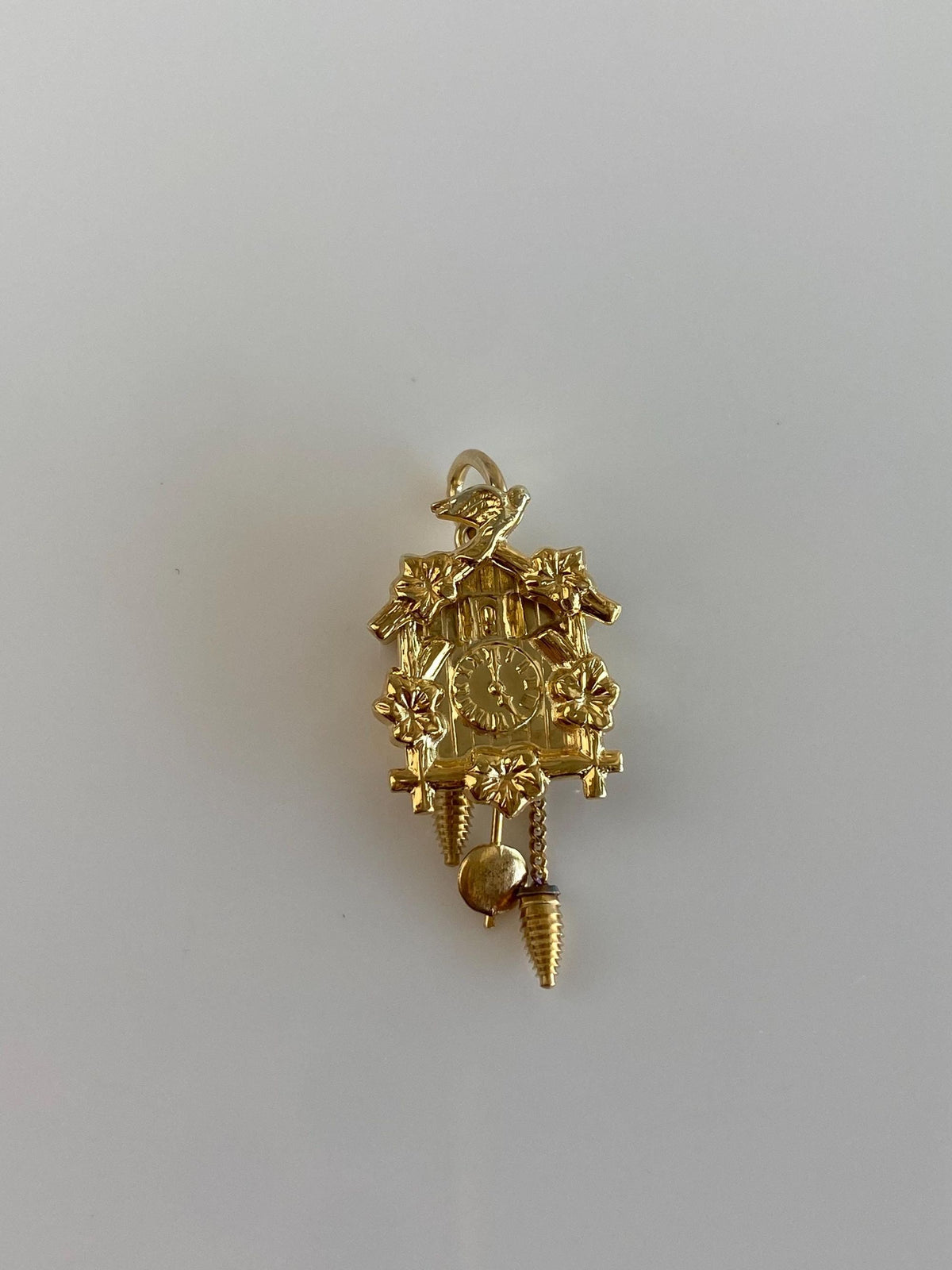 Vintage 14k Yellow Gold Cuckoo Clock Charm