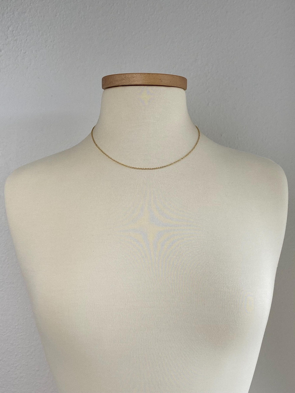 Solid 14k Yellow Gold Adjustable Length Cable Chain Necklace - 18 inches