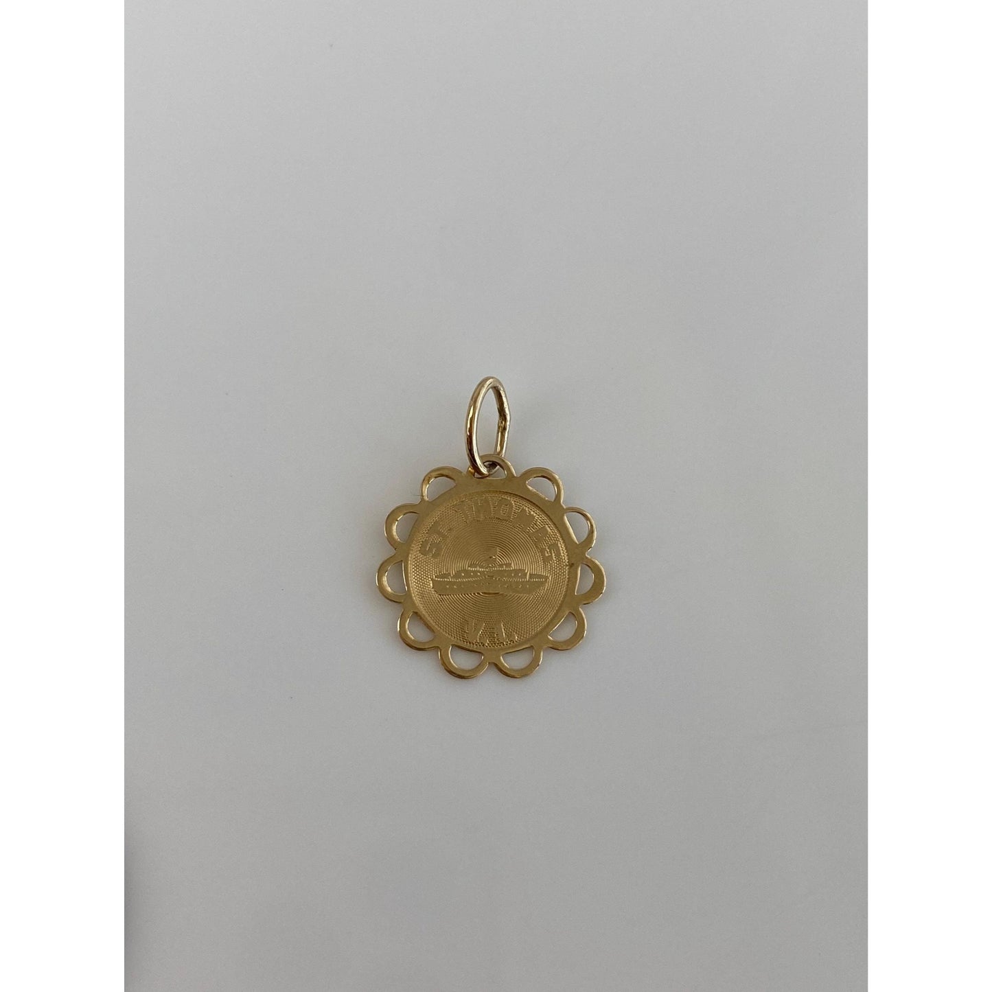 Vintage Solid 14k Yellow Gold St. Thomas Charm