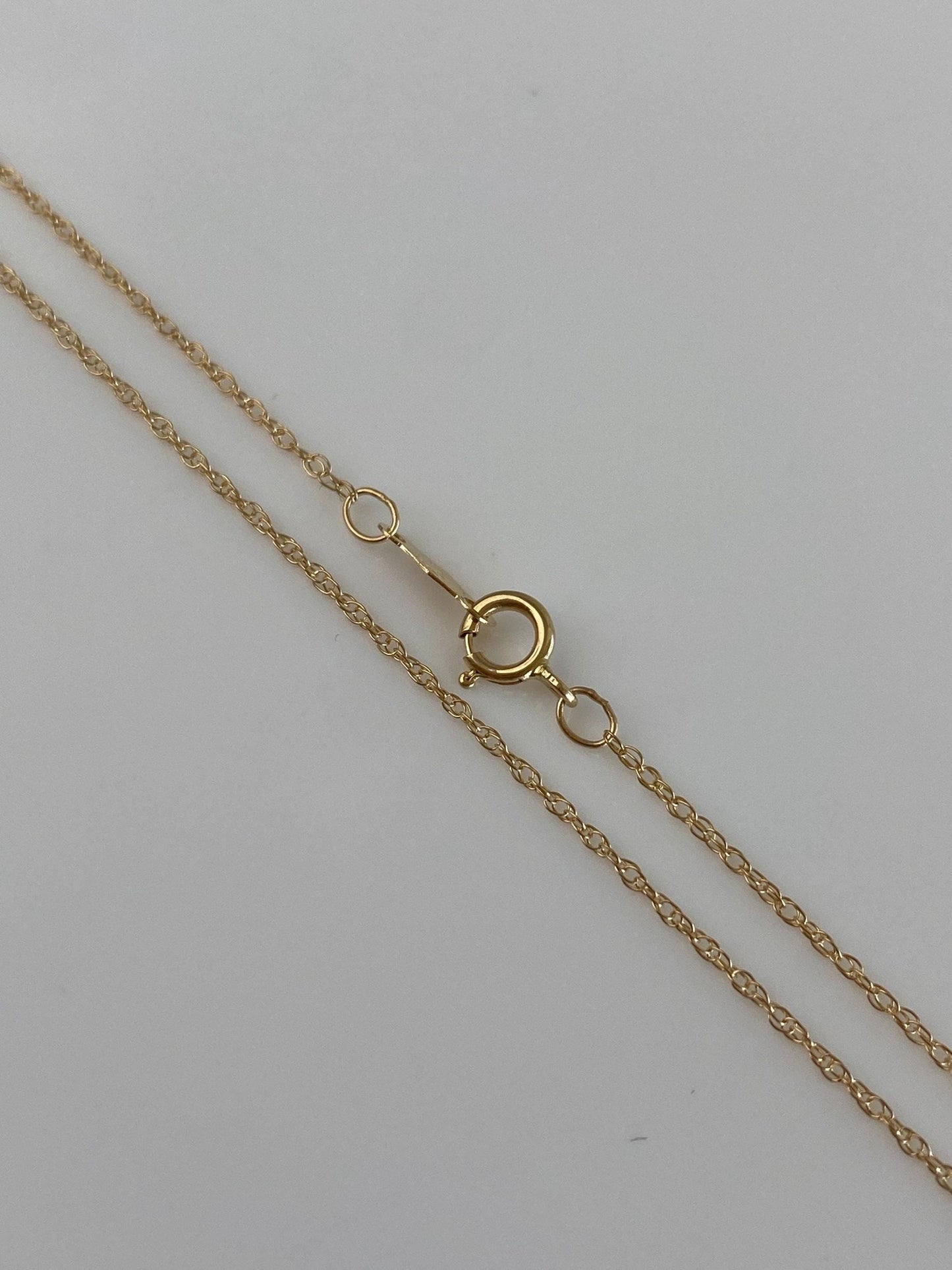 Vintage Solid 14k Yellow Gold Dainty Chain Necklace - 18.5 inches