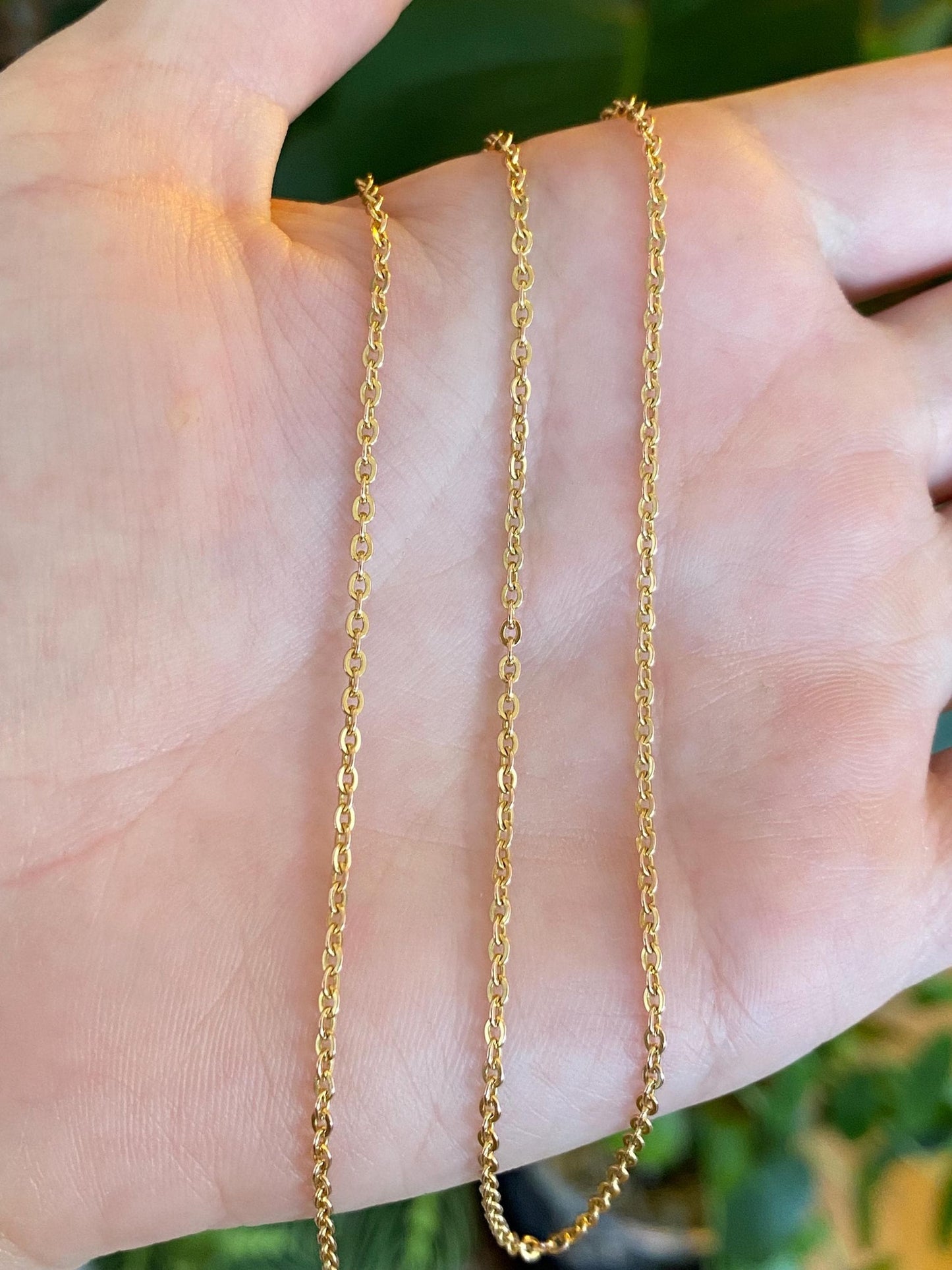 Vintage Solid 10k Yellow Gold Cable Chain Necklace - 20.5 inches