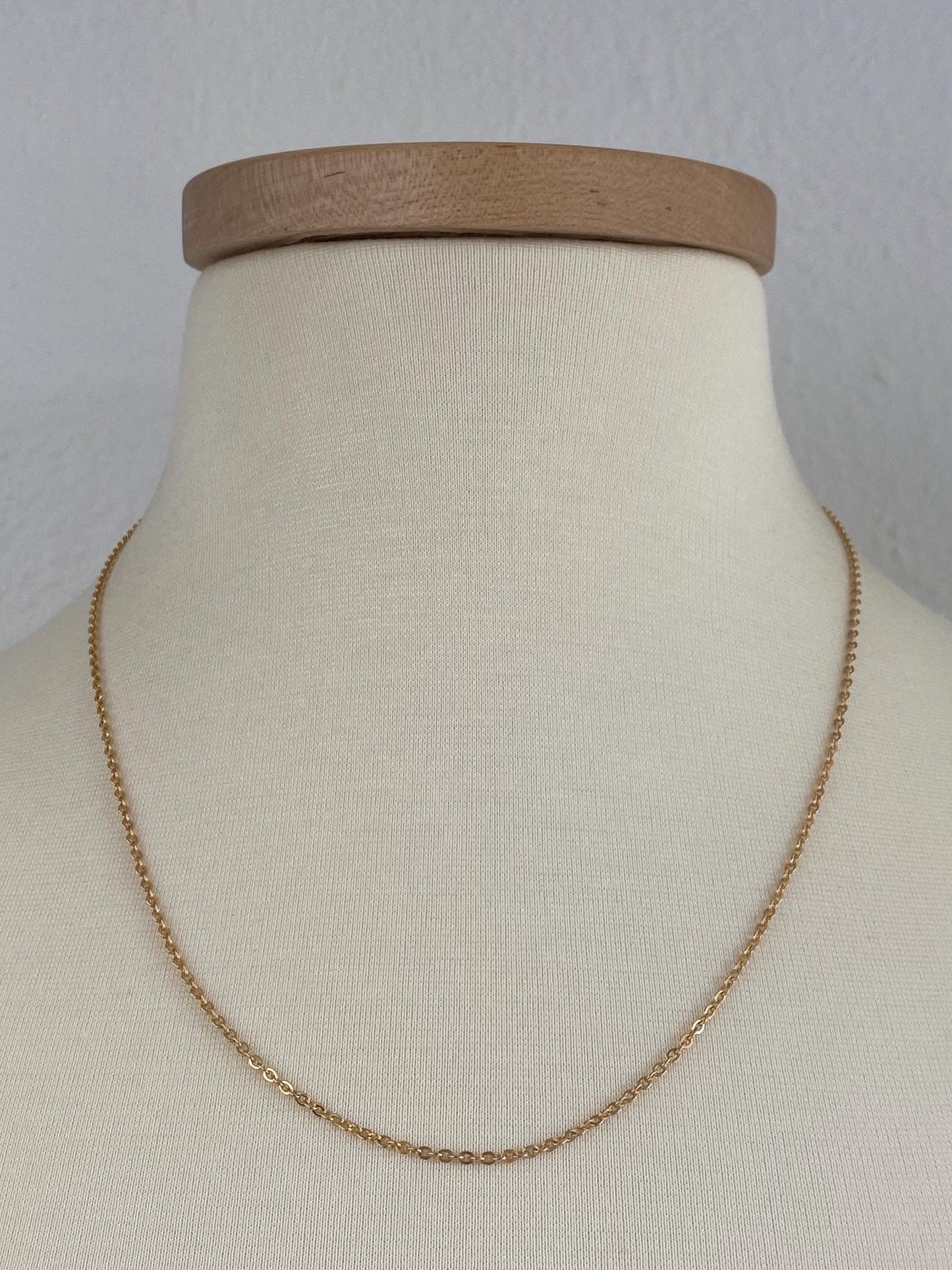 Vintage Solid 10k Yellow Gold Cable Chain Necklace - 20.5 inches