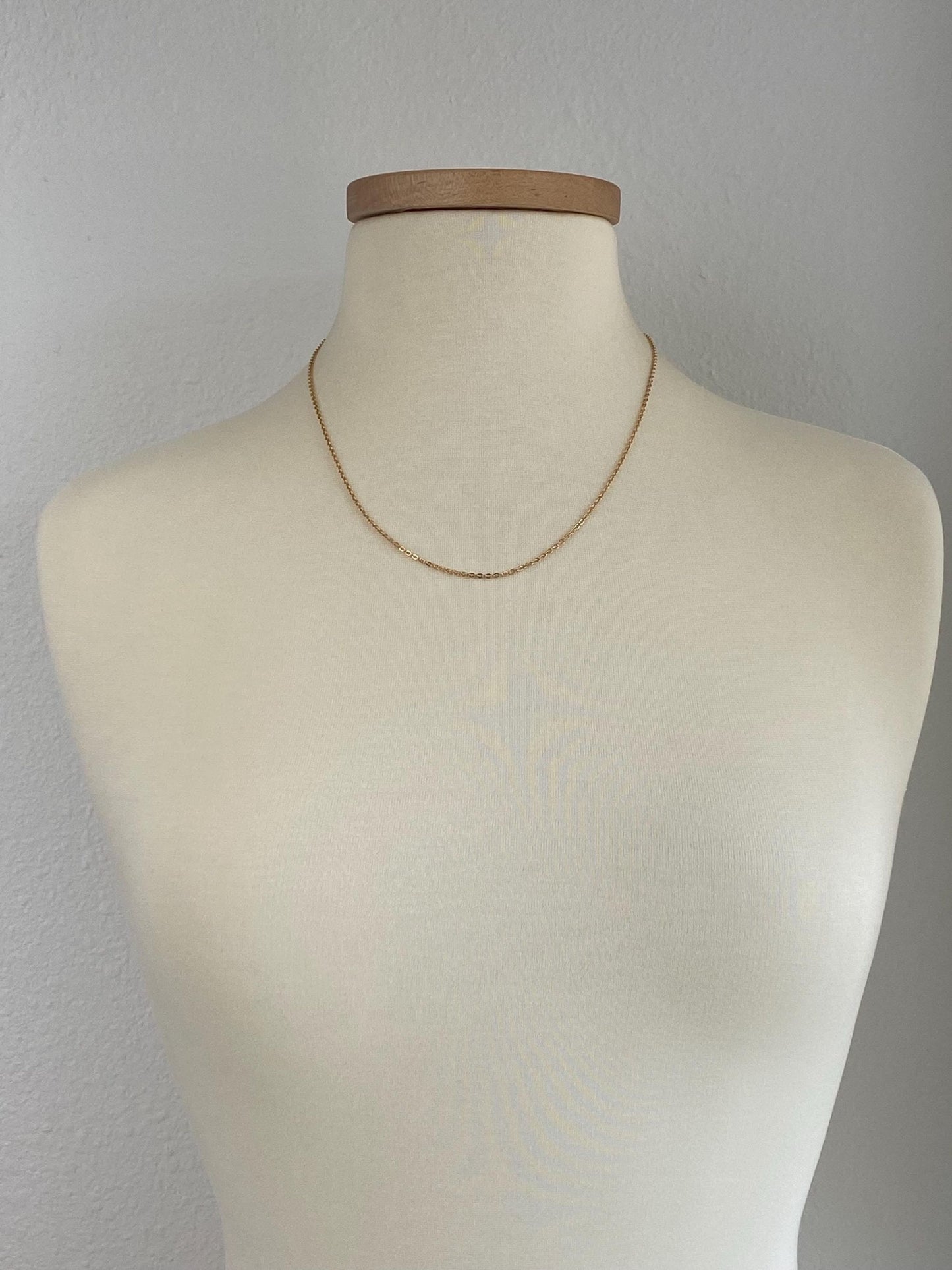 Vintage Solid 10k Yellow Gold Cable Chain Necklace - 20.5 inches