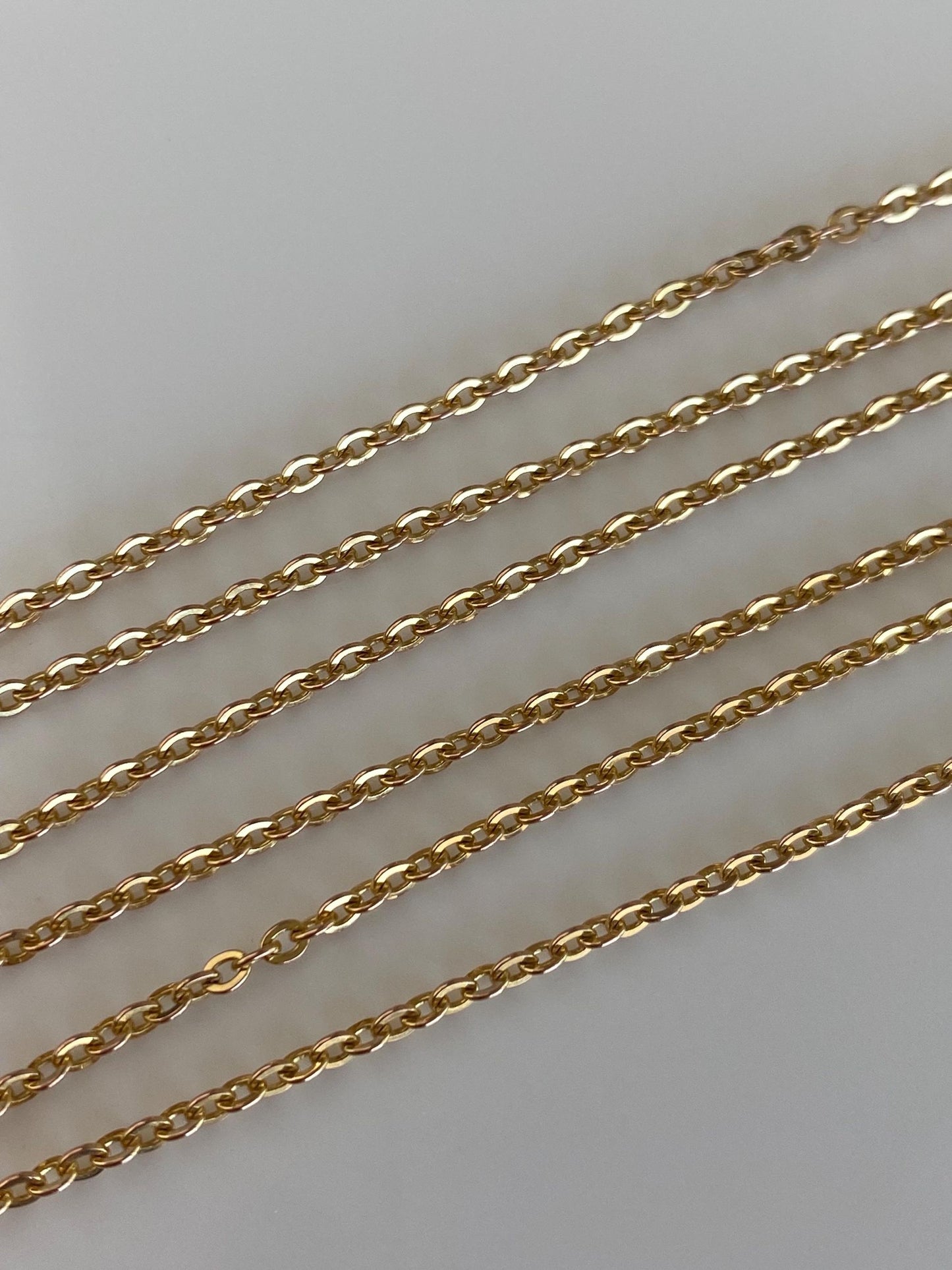 Vintage Solid 10k Yellow Gold Cable Chain Necklace - 20.5 inches