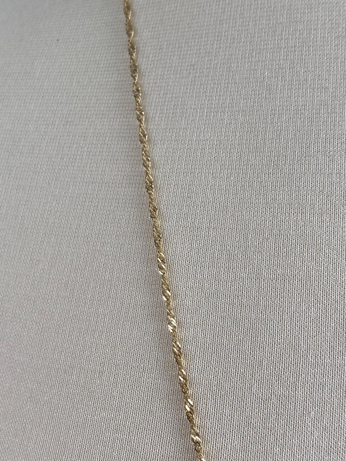 Vintage Solid 14k Yellow Gold Long Twist Chain Necklace - 30 inches