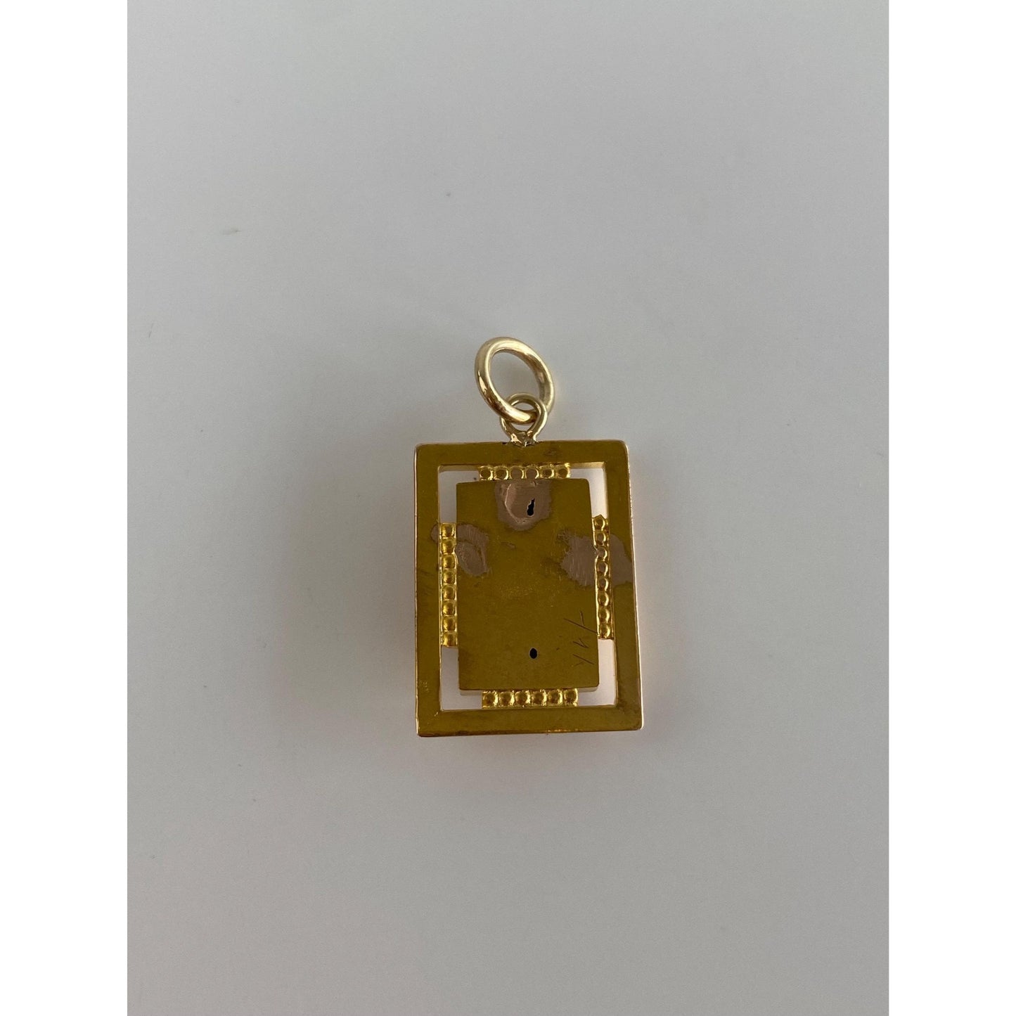 Vintage Solid 18k Yellow Gold Star Set Diamond Cufflink Conversion Charm